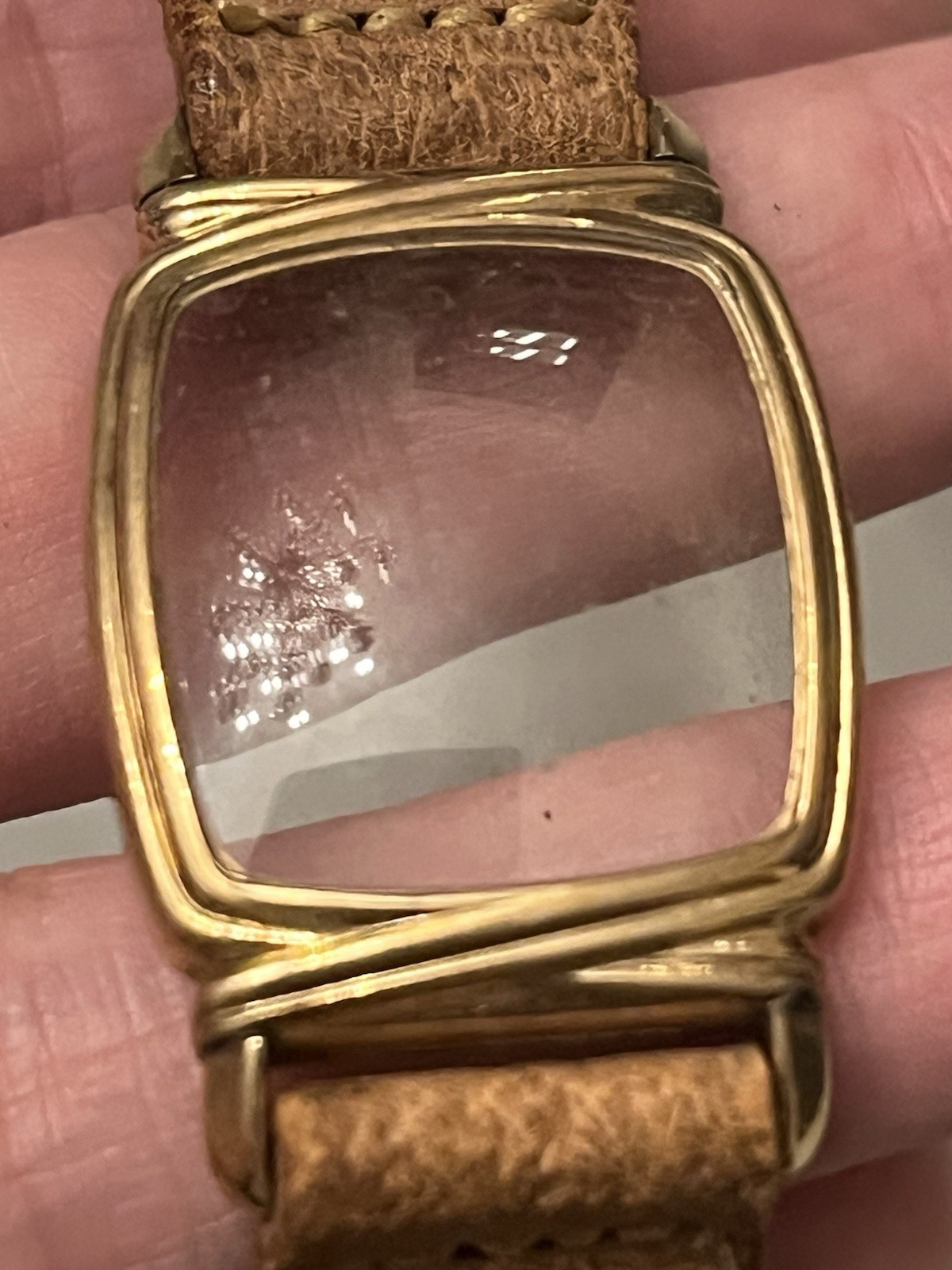 Vintage 10K RGP MASTER SUTTON Empty Watch Case & Pigskin Leather Band