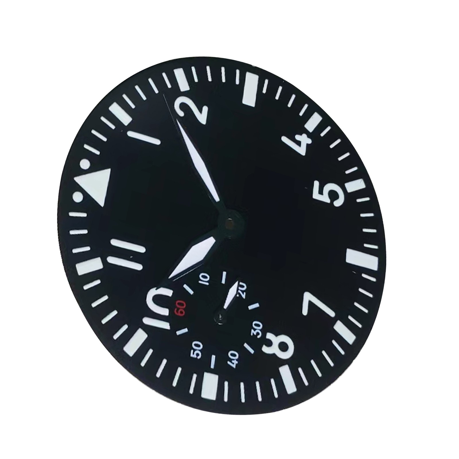 Green Luminous 38.9mm Black Watch Dial + Hands For ETA 6497 Watch Movement A