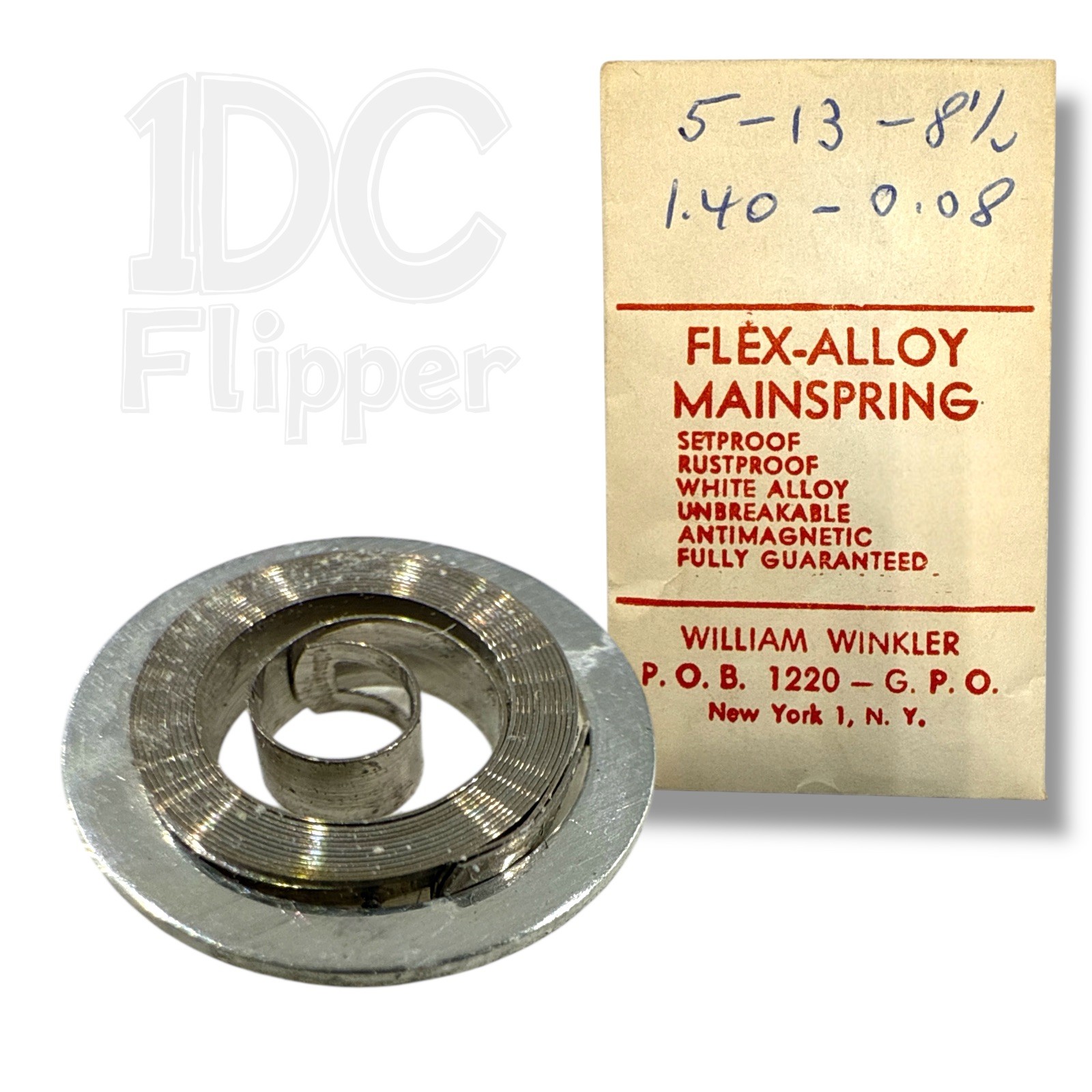 ETA 746 Mainspring 1.40 x 0.08 x 216 Alloy MS-513C Denn. 5 x 13 x 8 1/2 Read!