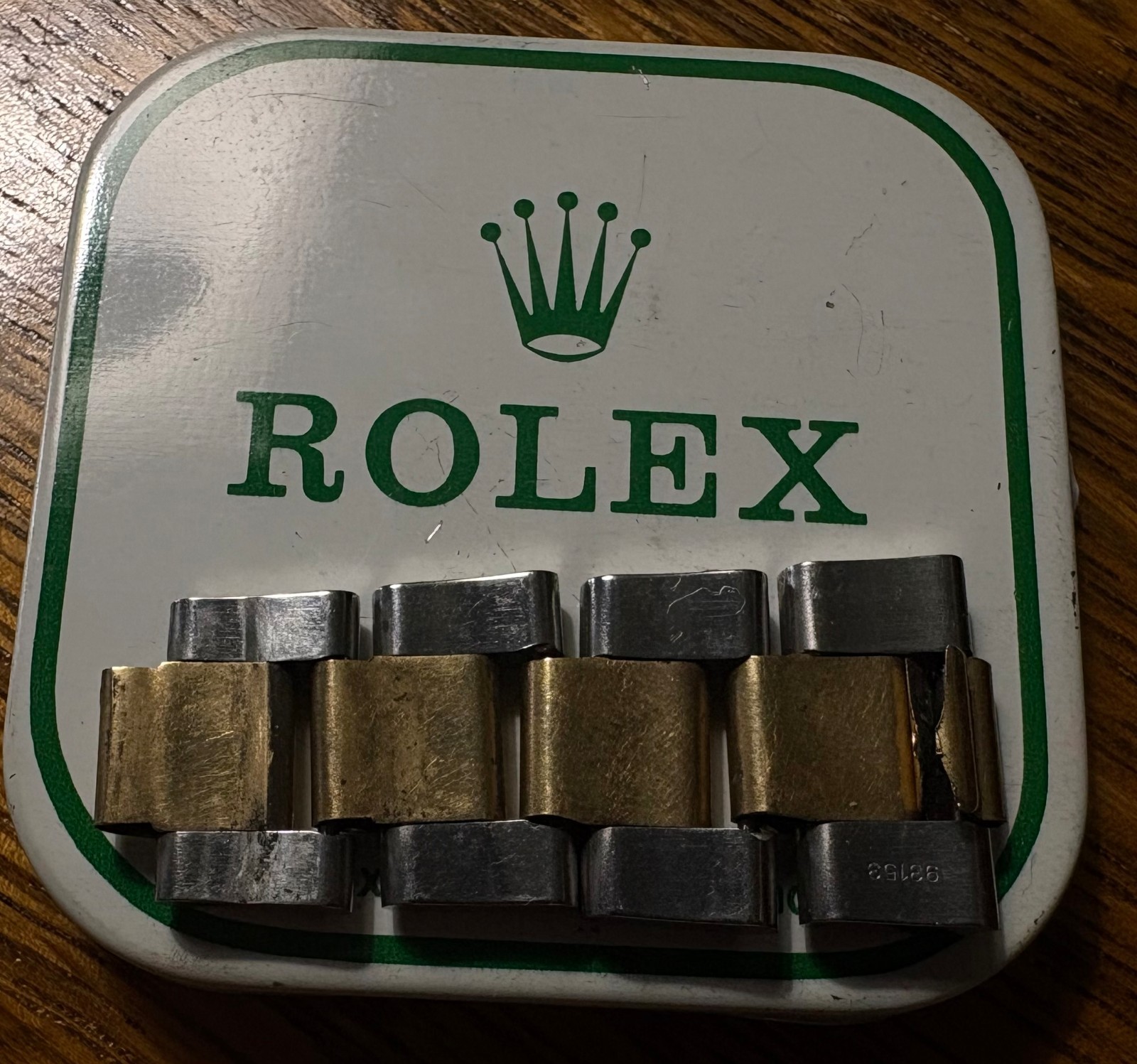 18K/SS TWO TONE OYSTER WATCH LINK FOR ROLEX DATEJUST, SUBMARINER, GMT MASTER 2