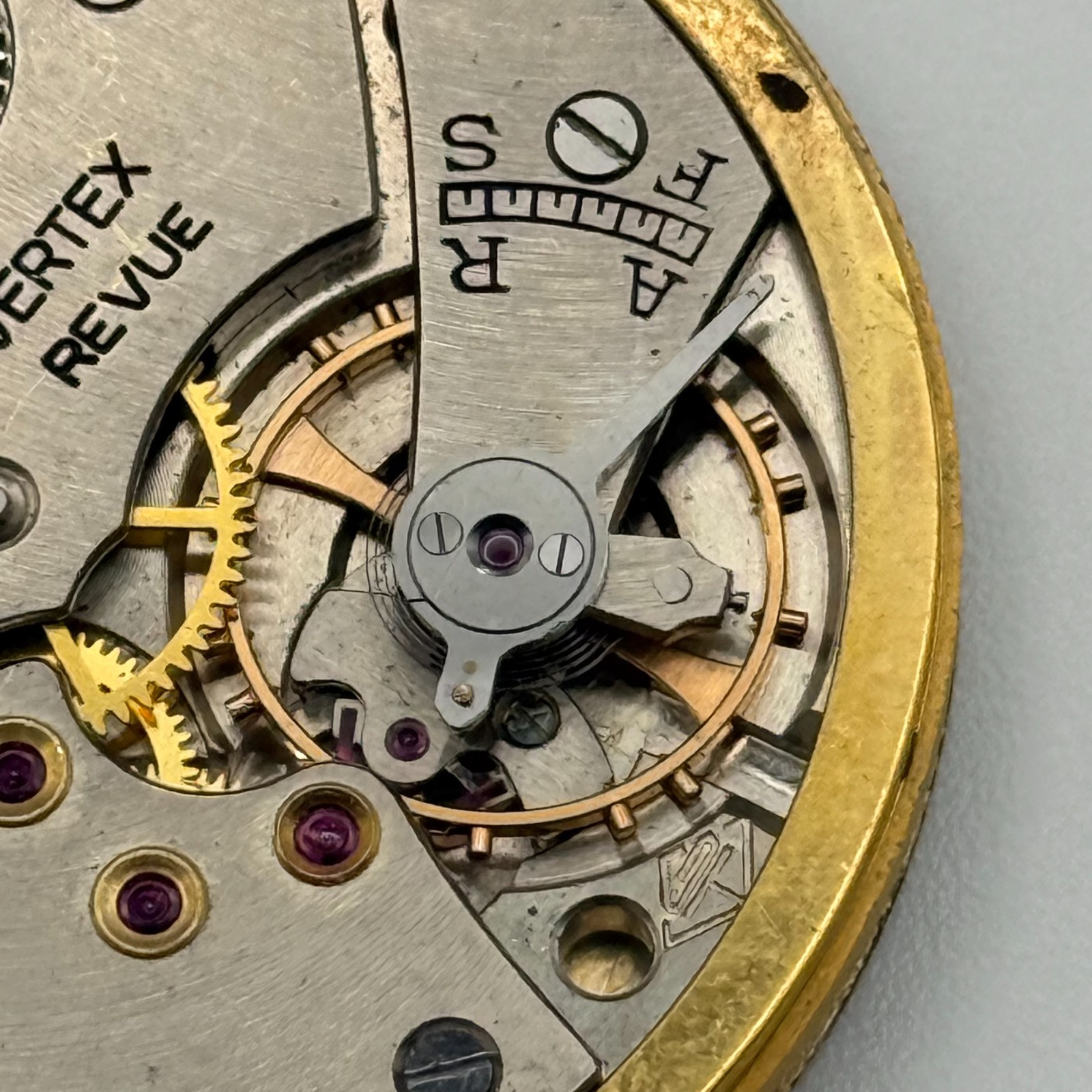 Vertex Revue 65 Pocket Watch Movement – Garrard – Parts / Repair