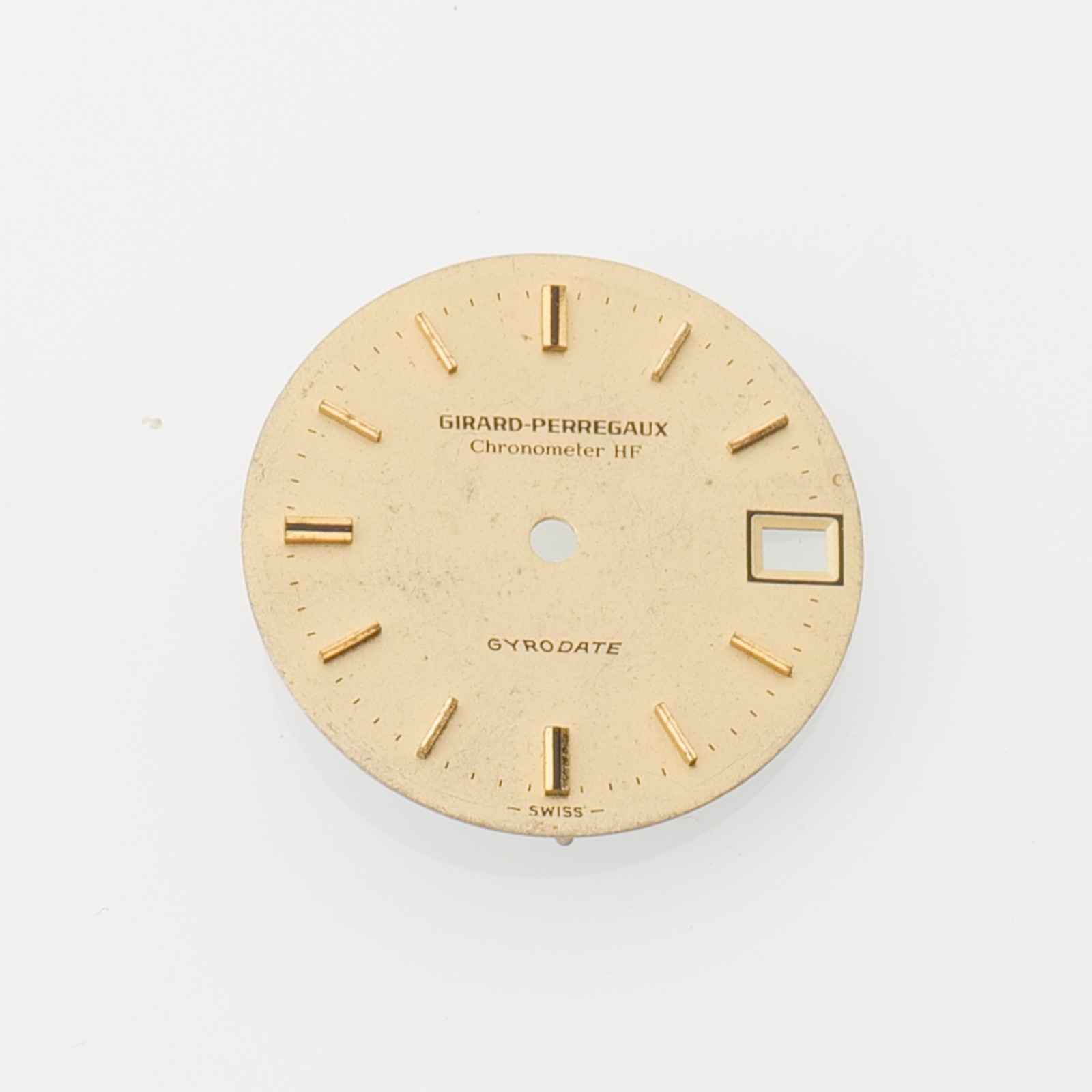 Dial For Girard Perregaux Gyromatic Chronometer HF Gyrodate Gold Swiss 26.1mm