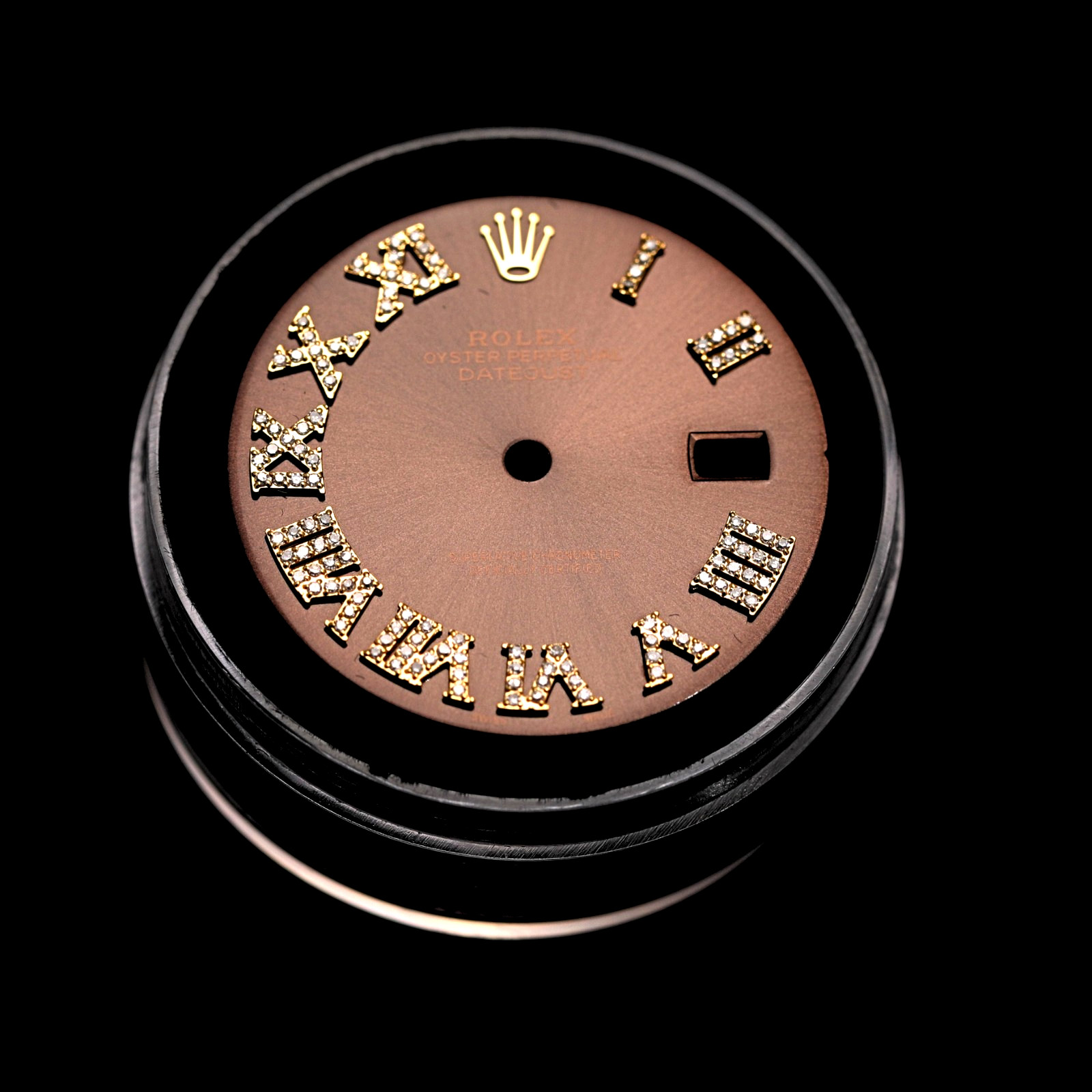 Rolex 36mm Custom Red Diamond Roman Dial for Datejust Watches