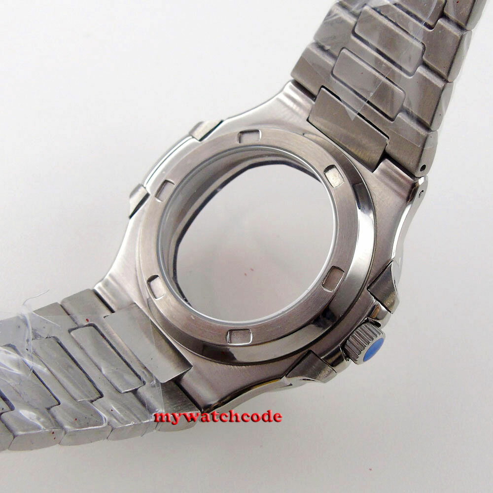 Square 40mm Gray Dial Steel Watch Case fit Japan NH34A NH35A NH36A movement