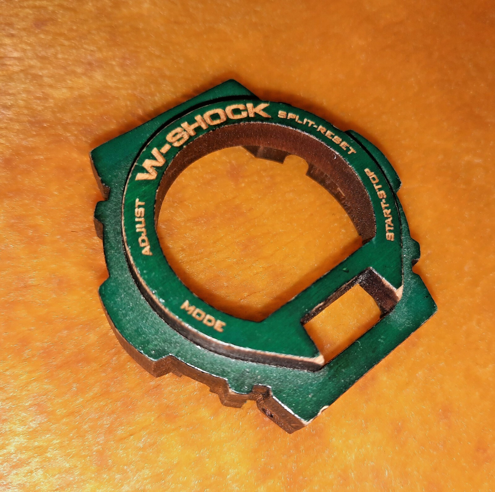 Casio G-Shock~Wood W-Shock DW-6900 Bezel~Forest Green/Brown~Very Rare