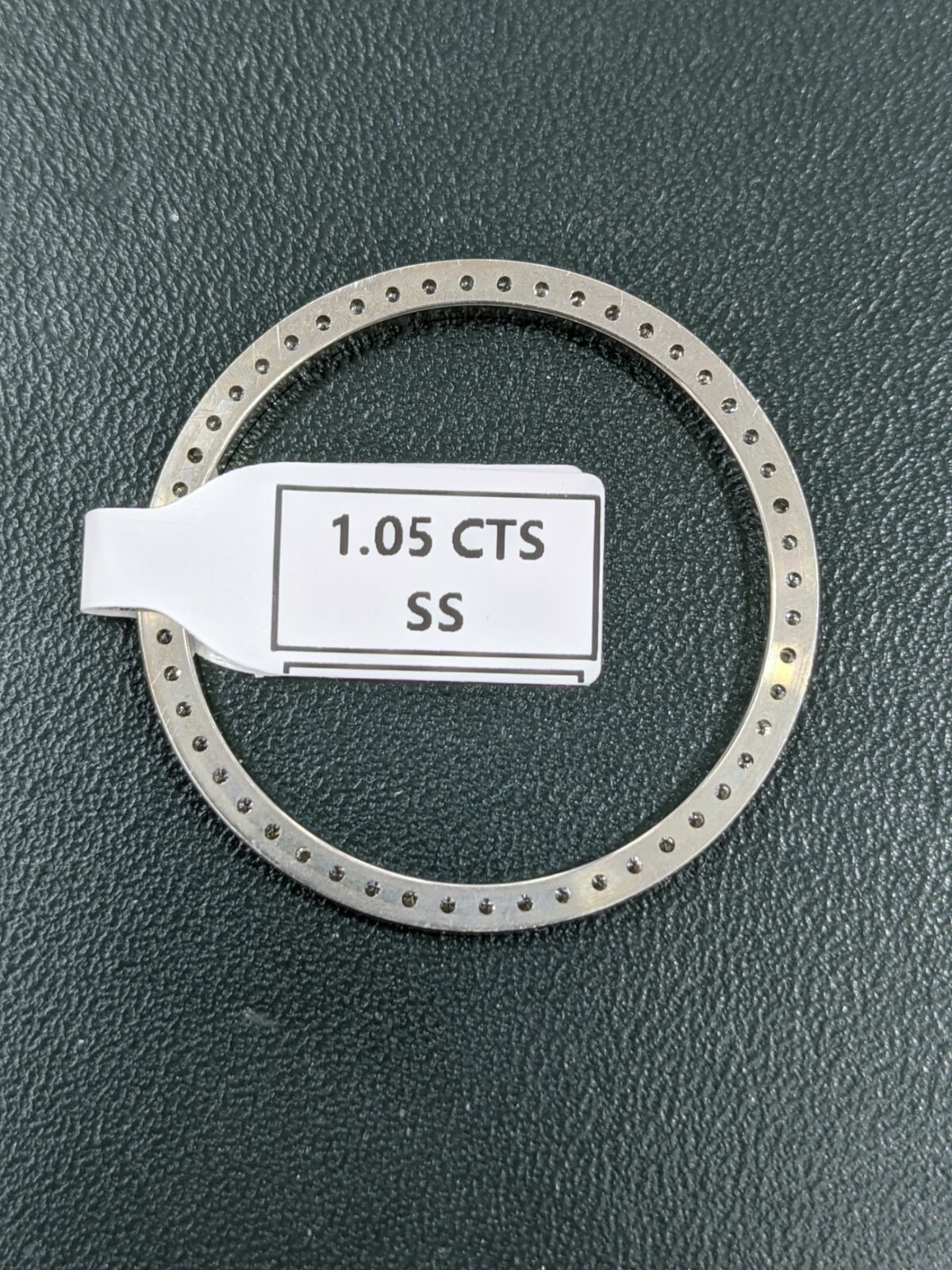 Custom Diamond Bezel 1.05 Cts. Set in Steel For Rolex Mens 34MM Date or Air King