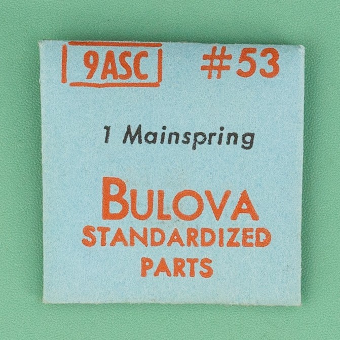 Genuine Bulova Part 53 Mainspring 9ASC 9ARC 10BRC 10CMC 10CSC NOS 0179