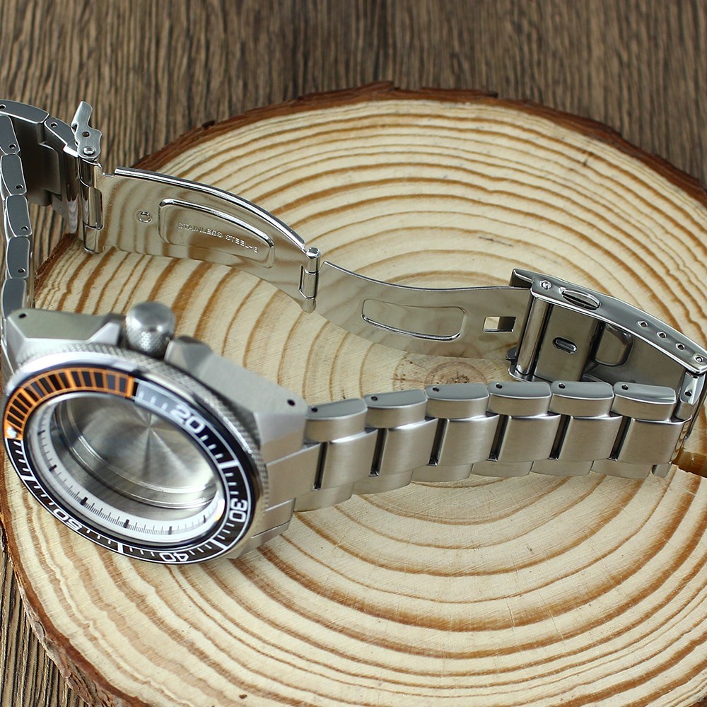 Sapphire NH35 Watch Case Wristband 43.8mm Modify Samurai Mod For NH34 NH36 NH38