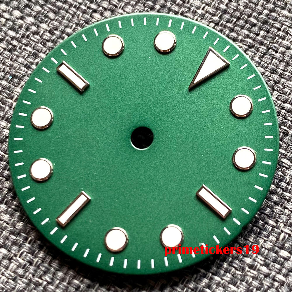 29mm Black/Blue/Green Watch Dial Hands Set Fit NH35 ETA2824 PT5000 Miyota82 Movt