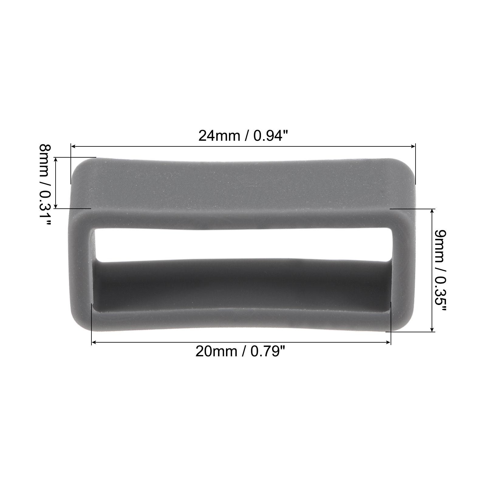 Slots strap watch, for 20mm watch strap, deep gray 4pcs