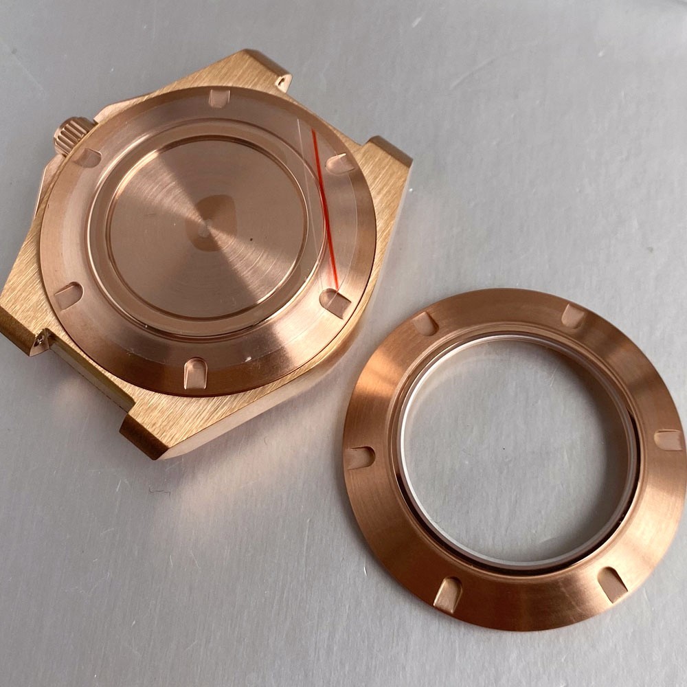 Rose golden 40mm Sapphire glass Watch Case Fit NH35 NH36 ETA 2824 PT5000 watch