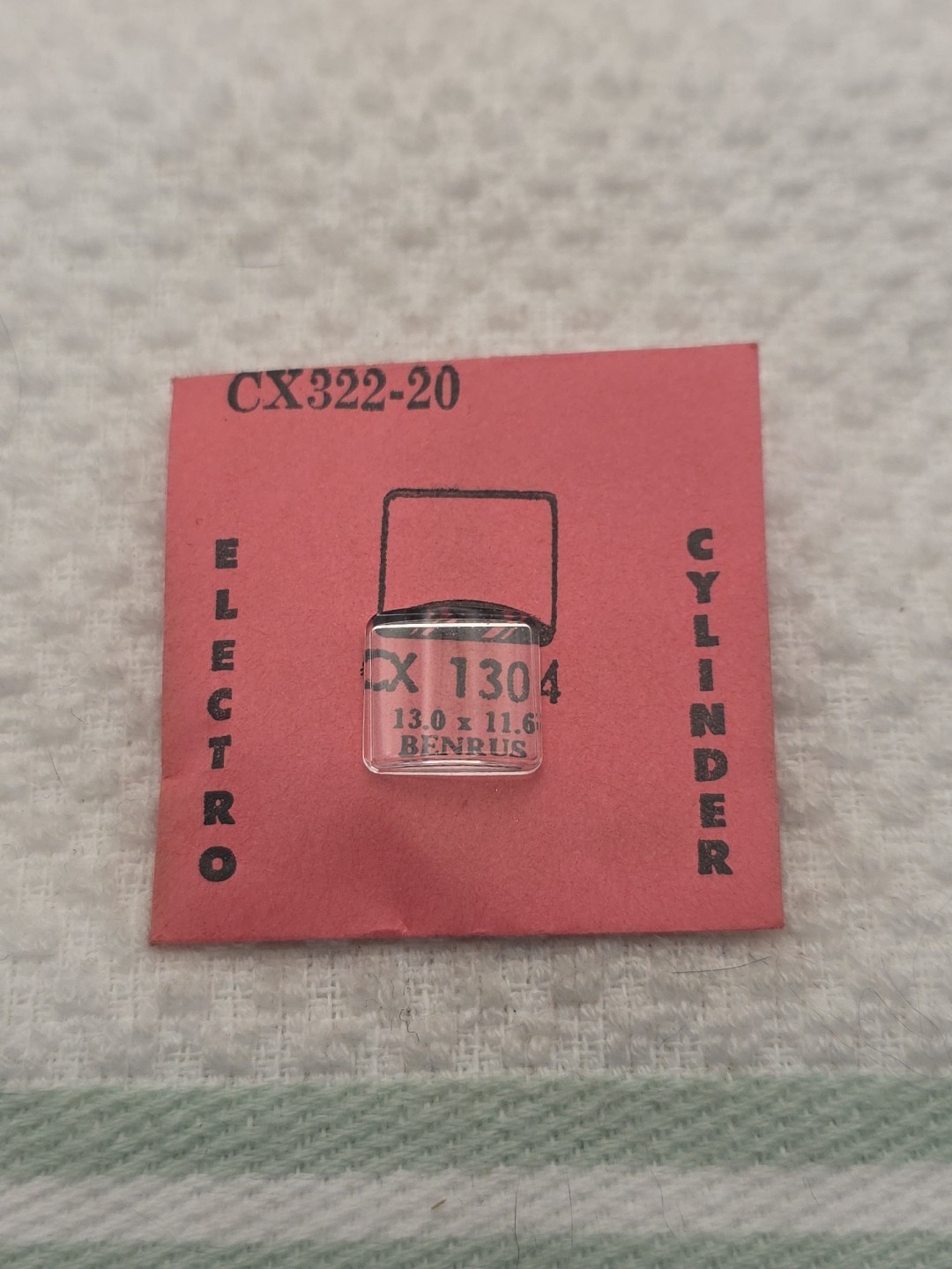 Electro Cylinder Watch Crystal CX322-20 CX1304 Benrus 13.0X11.6