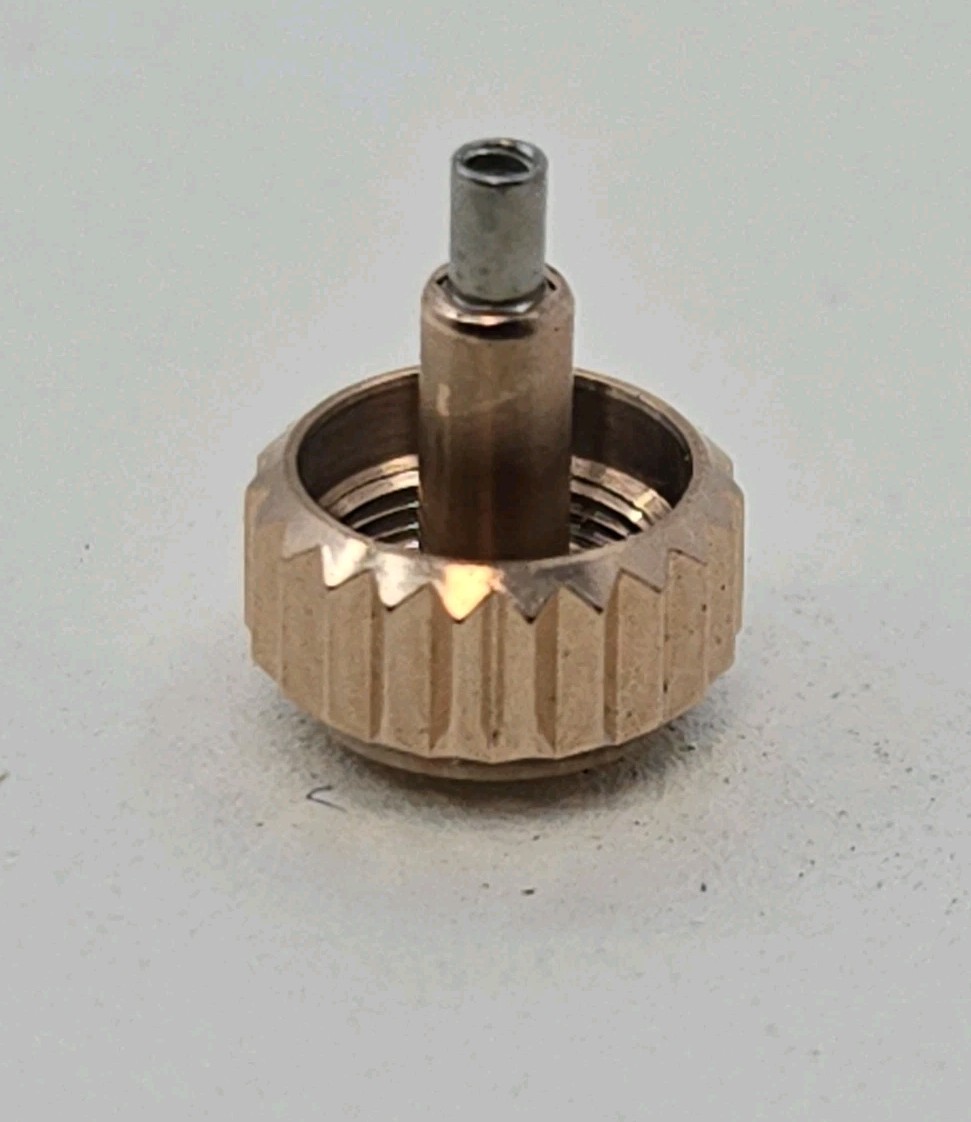 Rolex Crown 6mm., 3 Dots , ,18k Rose Gold, NOS