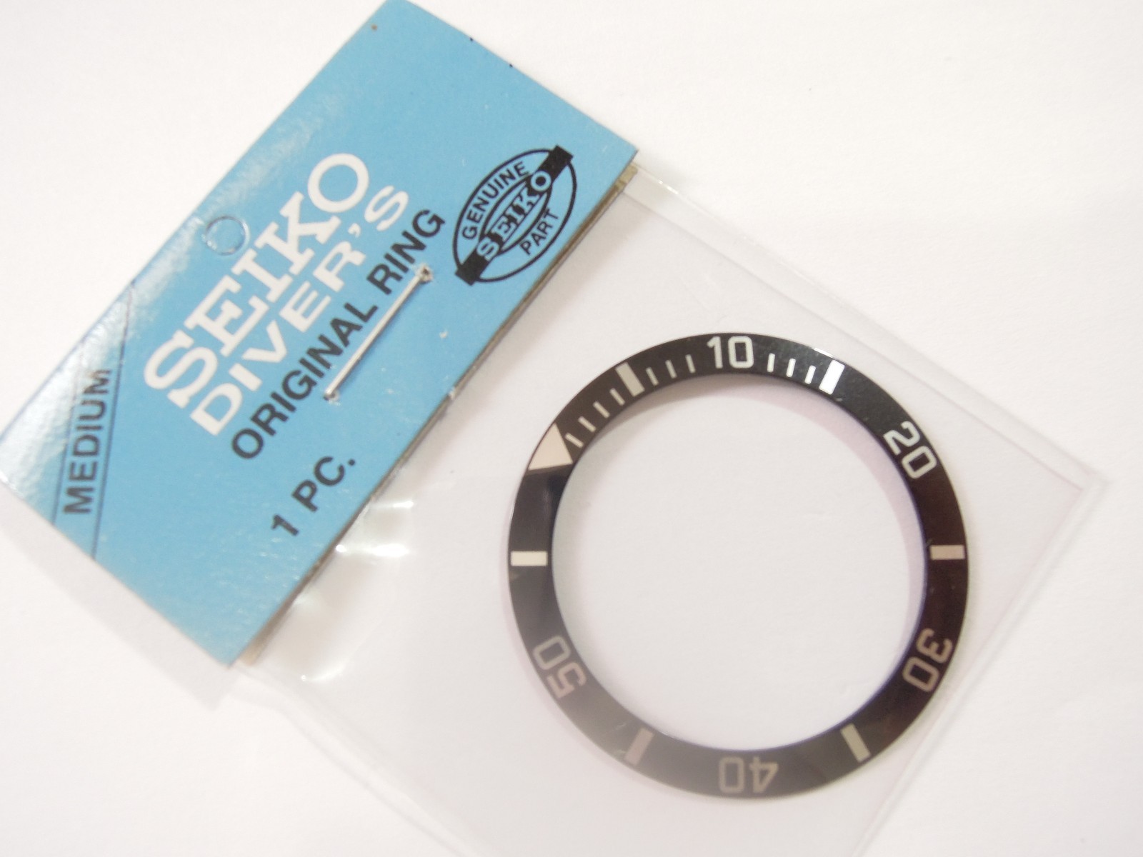 NEW MEDIUM BLACK BEZEL INSERT 35MM DIVER’S SKX023 10 BAR (7S26-0050) WATCH