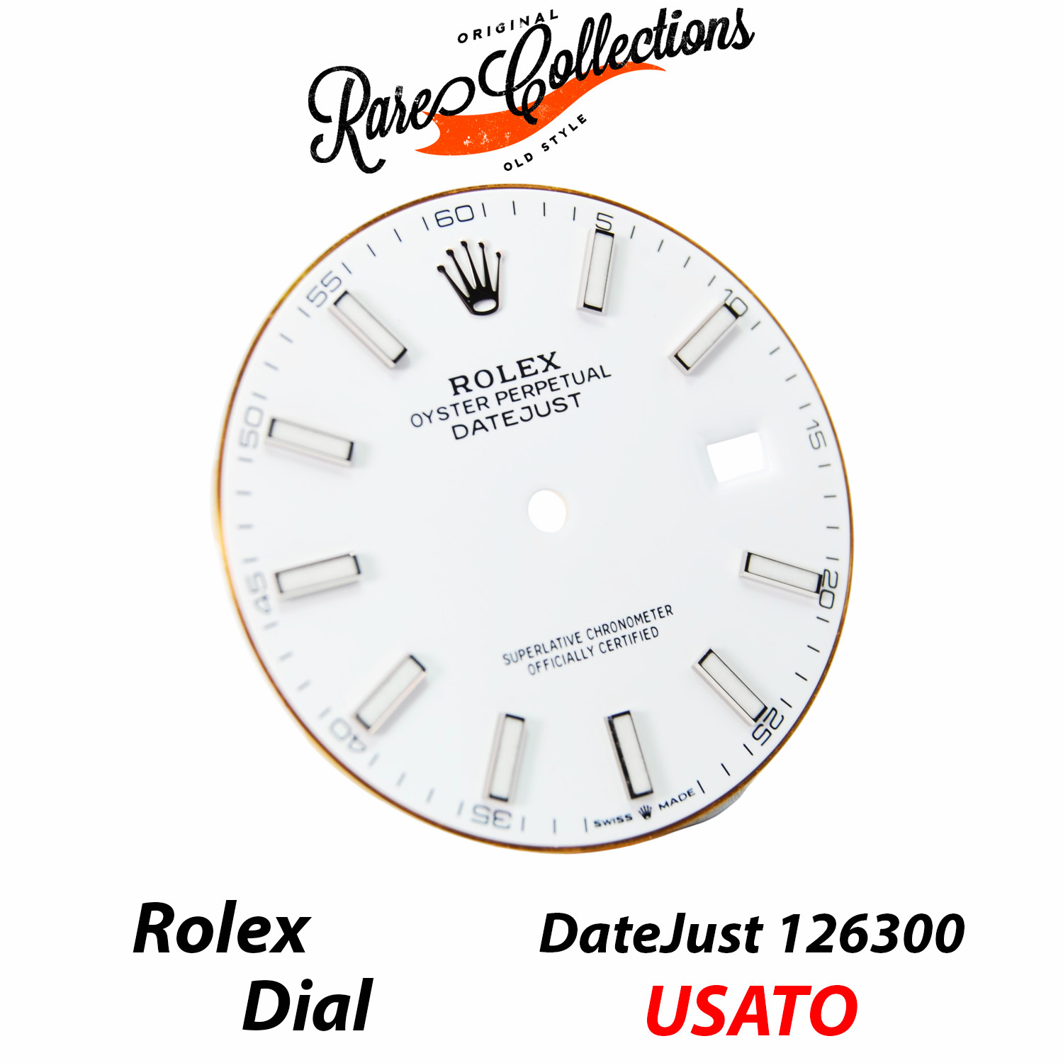 White Datejust 126300 126334 Dial Chromalight for Rolex (cod. 126334) — Used Goo