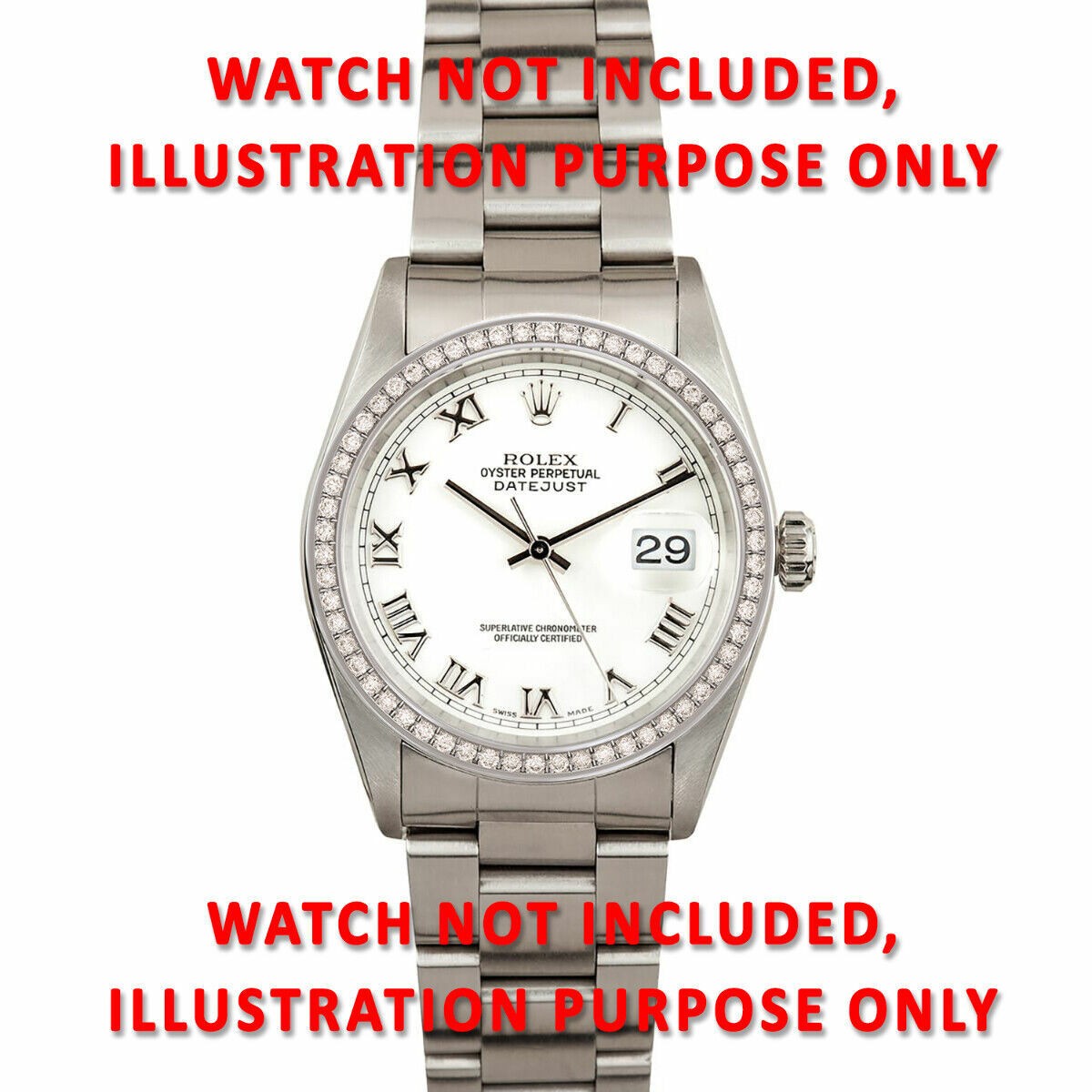 S.STEEL BEAD PAVE NATURAL DIAMOND BEZEL FOR ROLEX AIRKING 14000 14010 15000