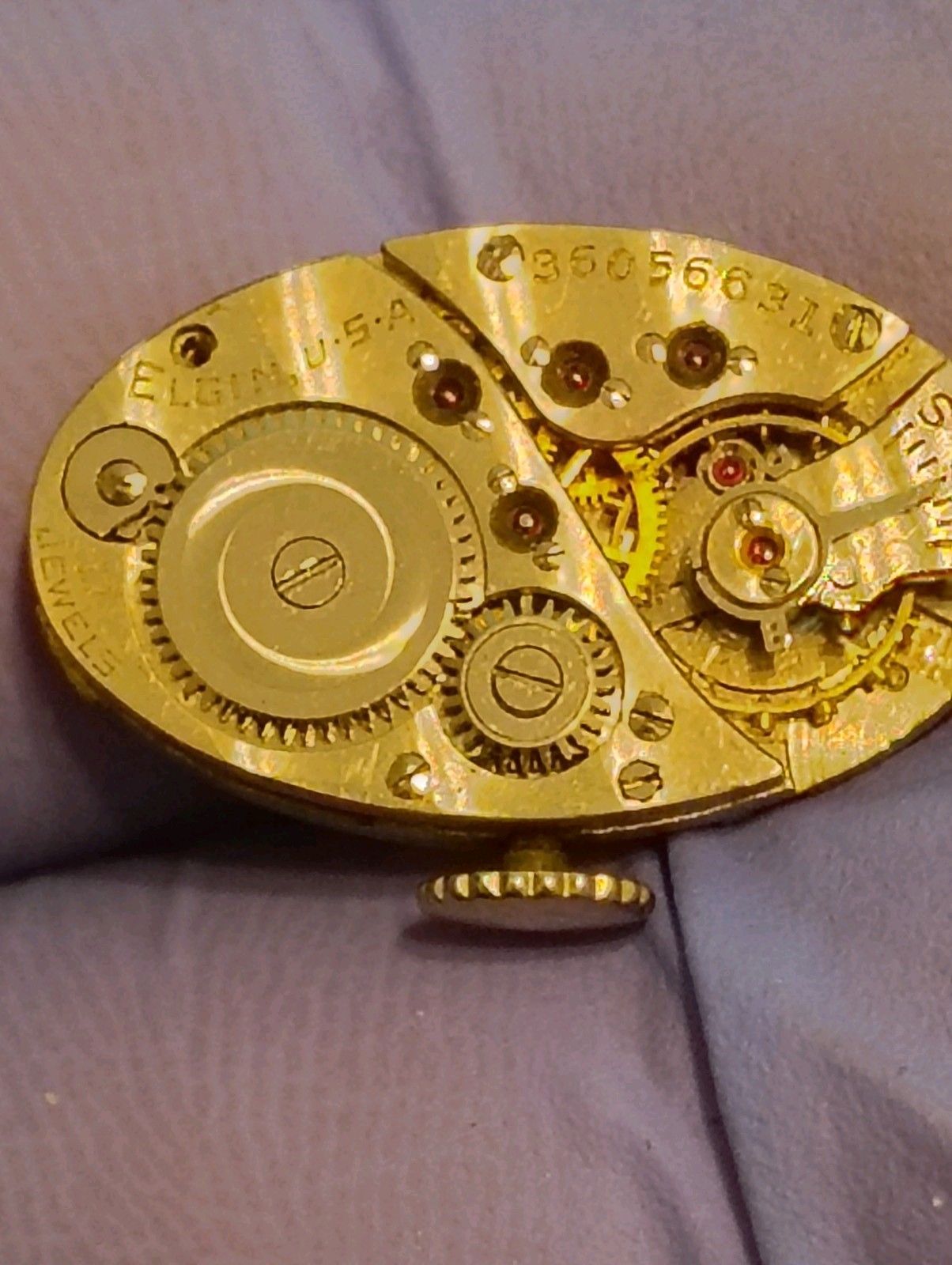 Vintage 1935 Elgin Grade 512 Ladies Watch Movement for Parts