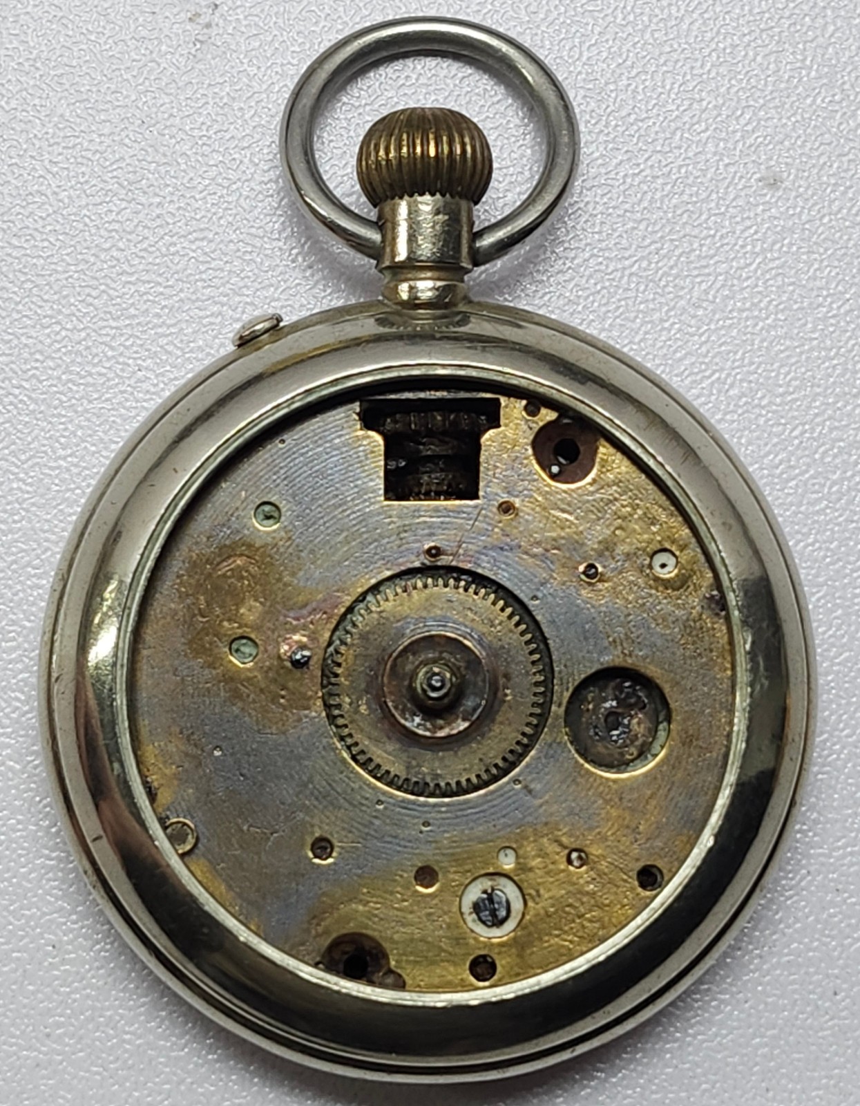 Swiss Hermes Pin-Set Cylinder Pocket Watch Movement & Case Parts Repair