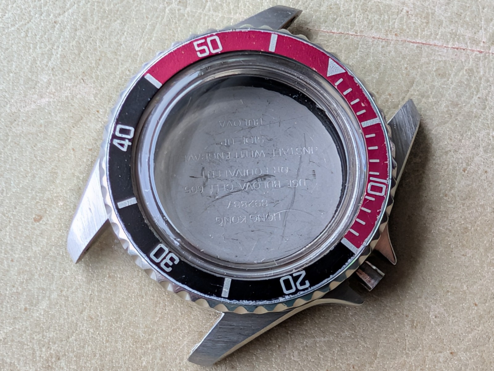 Vintage 1980 Bulova Caravelle Quartz ‘892887’ Diver CASE/BEZEL/INSERT/CRYSTAL