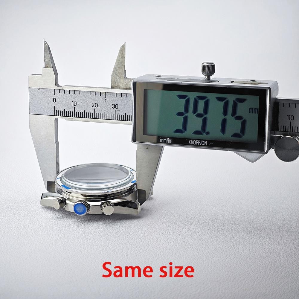 39.7mm Metal Watch Case Fit VK63 Movement Men Watch Parts for 20mm Strap