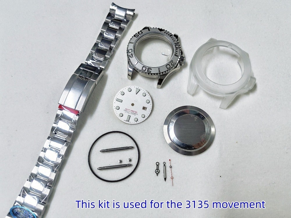 DIY 40MM Stainless Steel Watch kit For 2824 2836 3135 After-sales Accessories