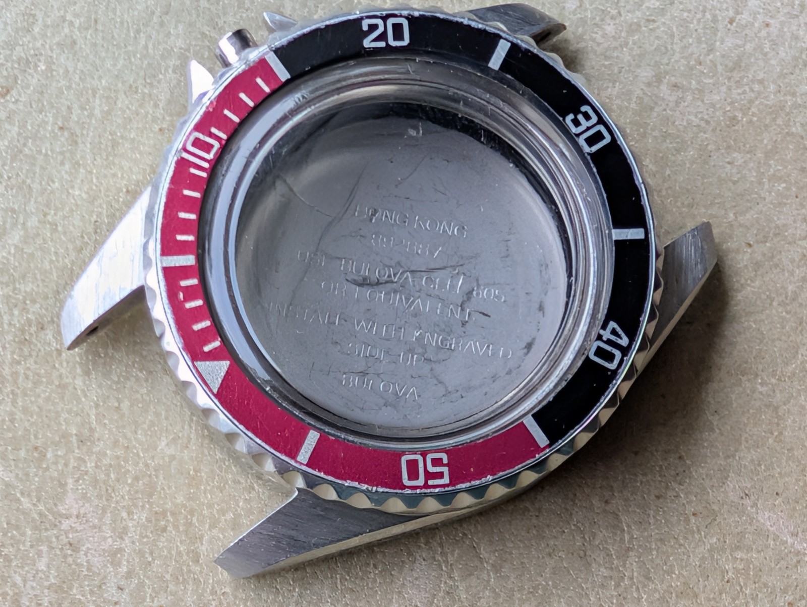 Vintage 1980 Bulova Caravelle Quartz ‘892887’ Diver CASE/BEZEL/INSERT/CRYSTAL