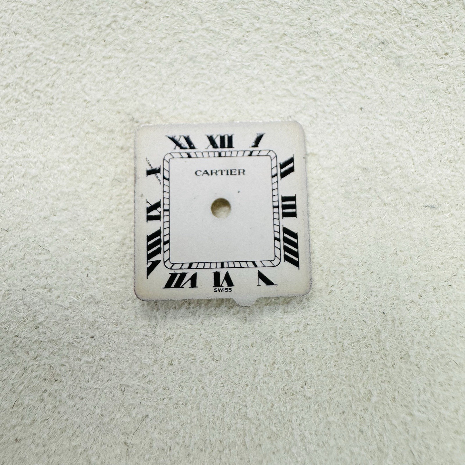 Cartier Panthere Small Square White Dial Part for Repair 13.5×13.3mm