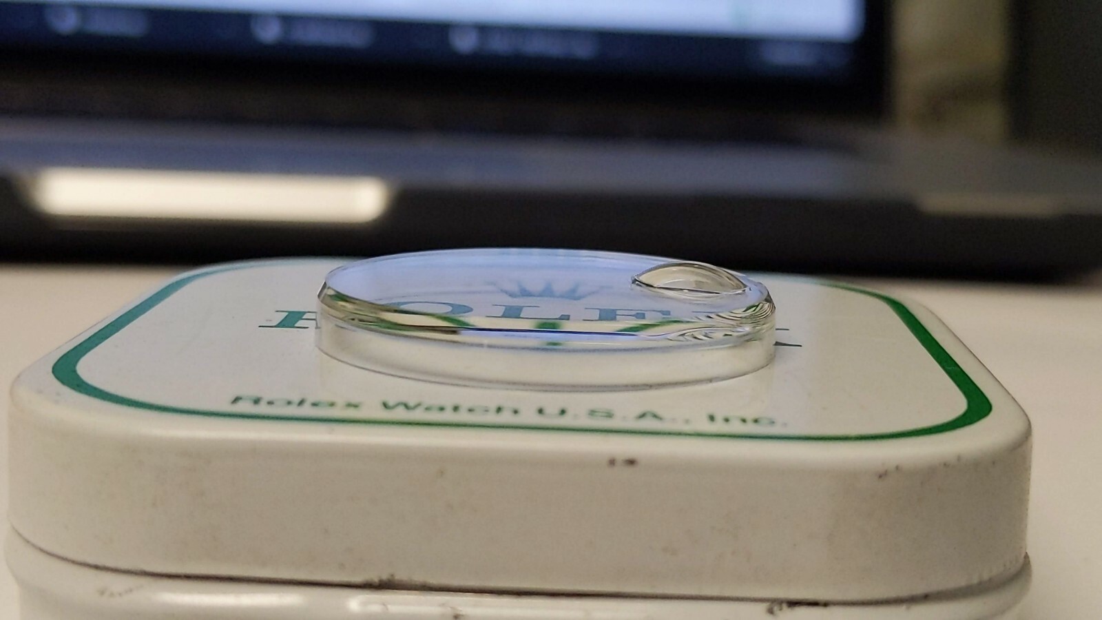 Genuine Rolex 25 111 date window Crystal acrylic 29.4mm open with tags, low/no d
