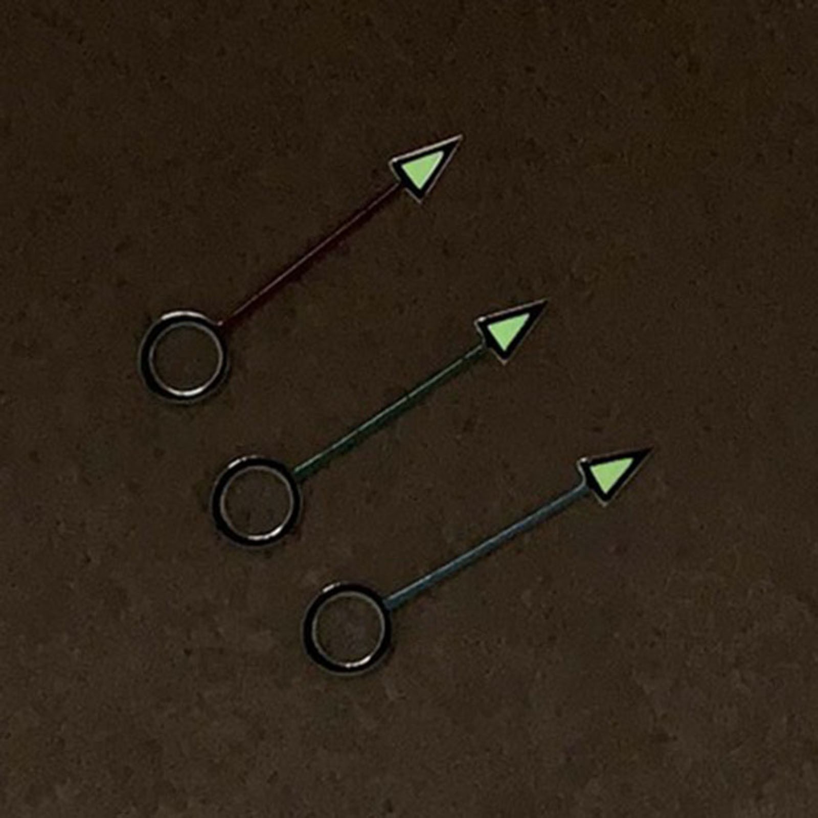 For NH34 Watch Movement GMT Watch Hand Night Green Luminous Watch Pointer 1PIN