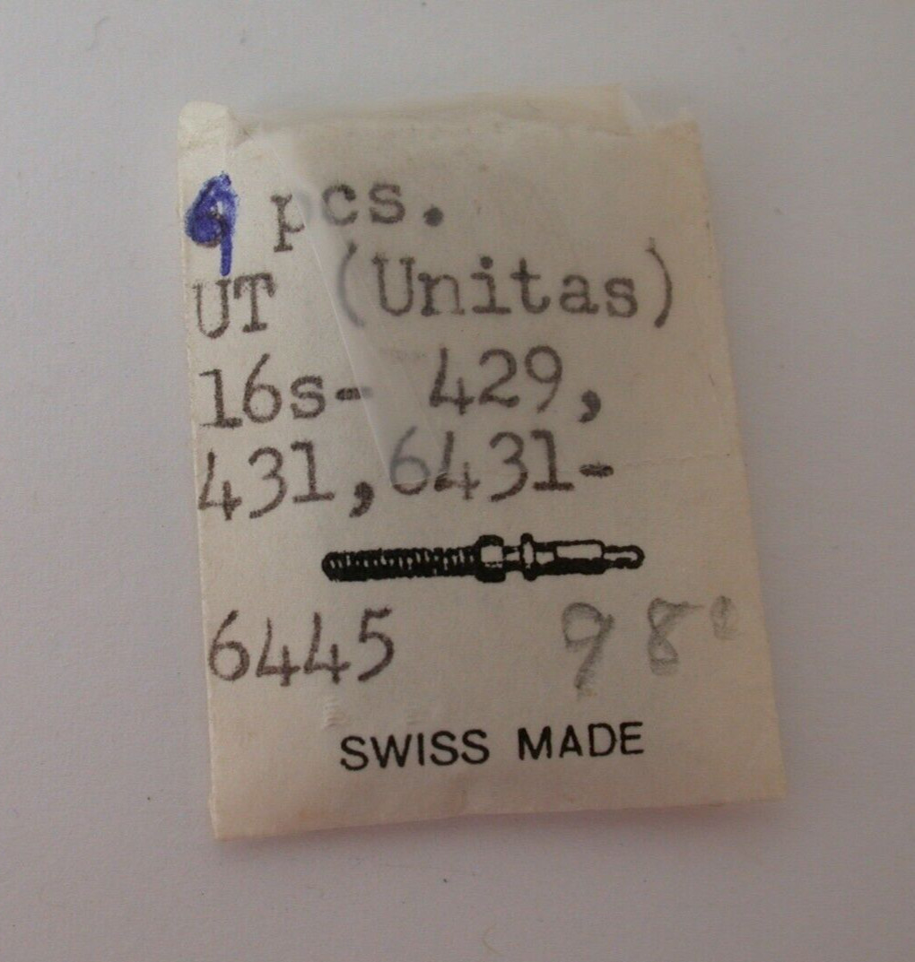 UNITAS, CAL 165, PART # 401, STEM – 429, 431, 6431, 6445 – 16MR5