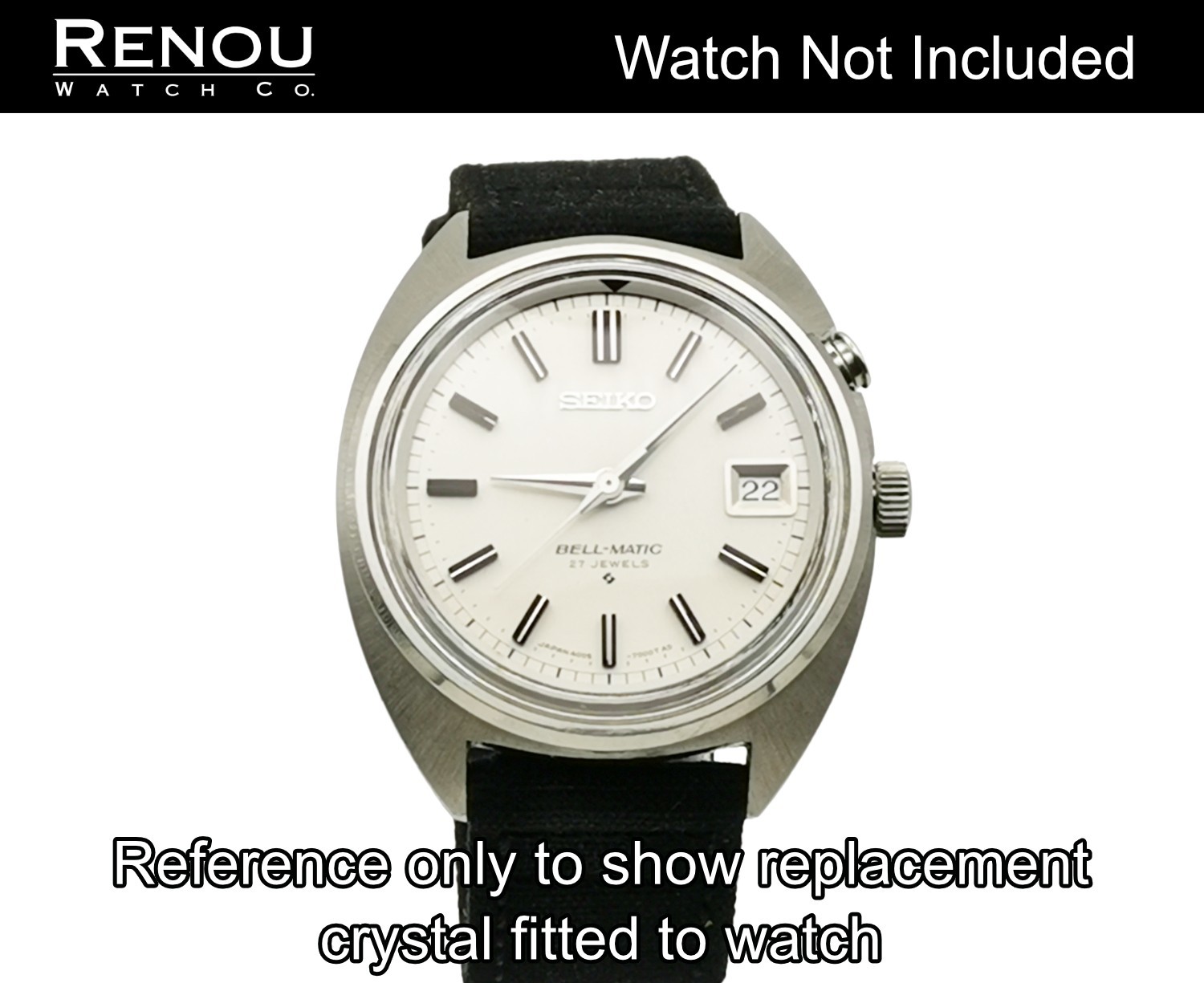 Seiko Replacement 325T02ANS0 Crystal for 4005, 4006 Bell-Matic Watches