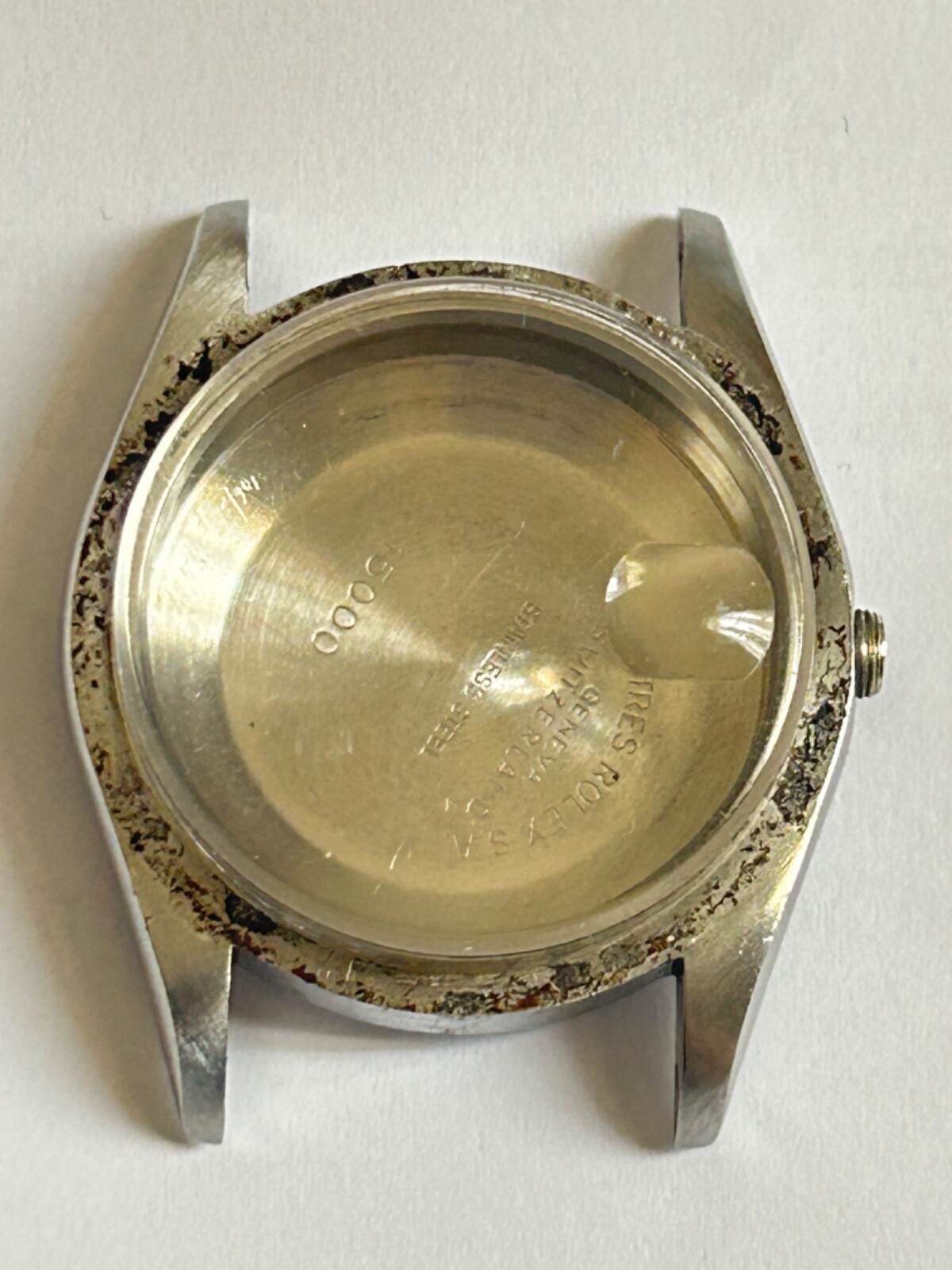 Vintage Rolex men Oyster Date Perpetual steel case Ref 15000 without bezel
