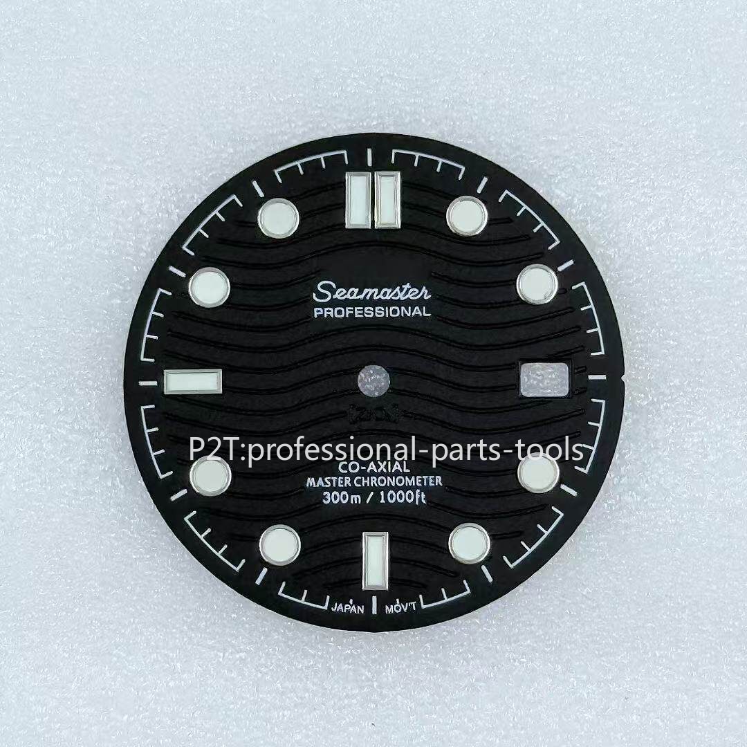DIY 31mm Luminous Watch Dial Suitable for NH35 Movement Seamaster 300 Watch Face