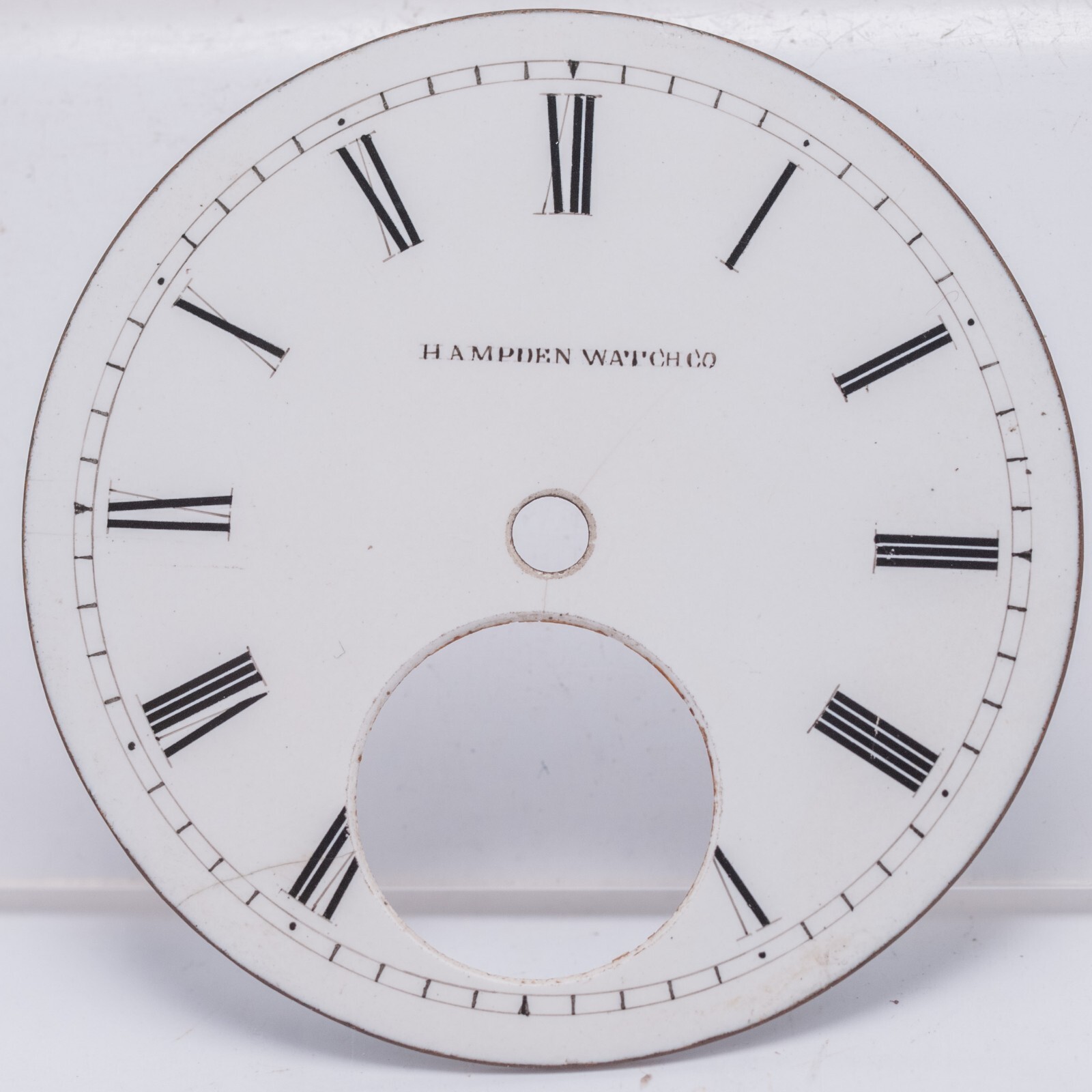 Hampden Watch Co. 18s Roman Numeral Pocket Watch Dial 45.67mm – Models 1, 2, & 4