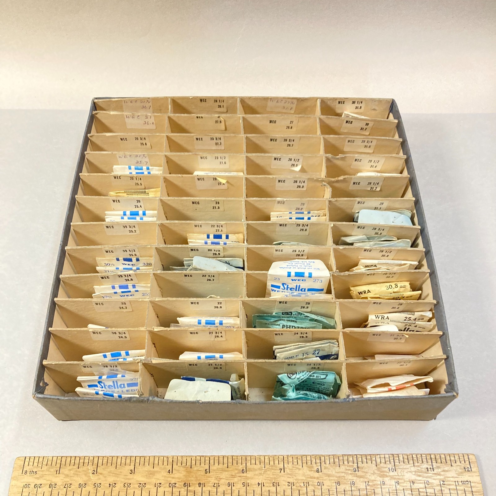 Vintage Stella Watch Crystal High Dome Ledge Edge 100+ Pc w/Tray