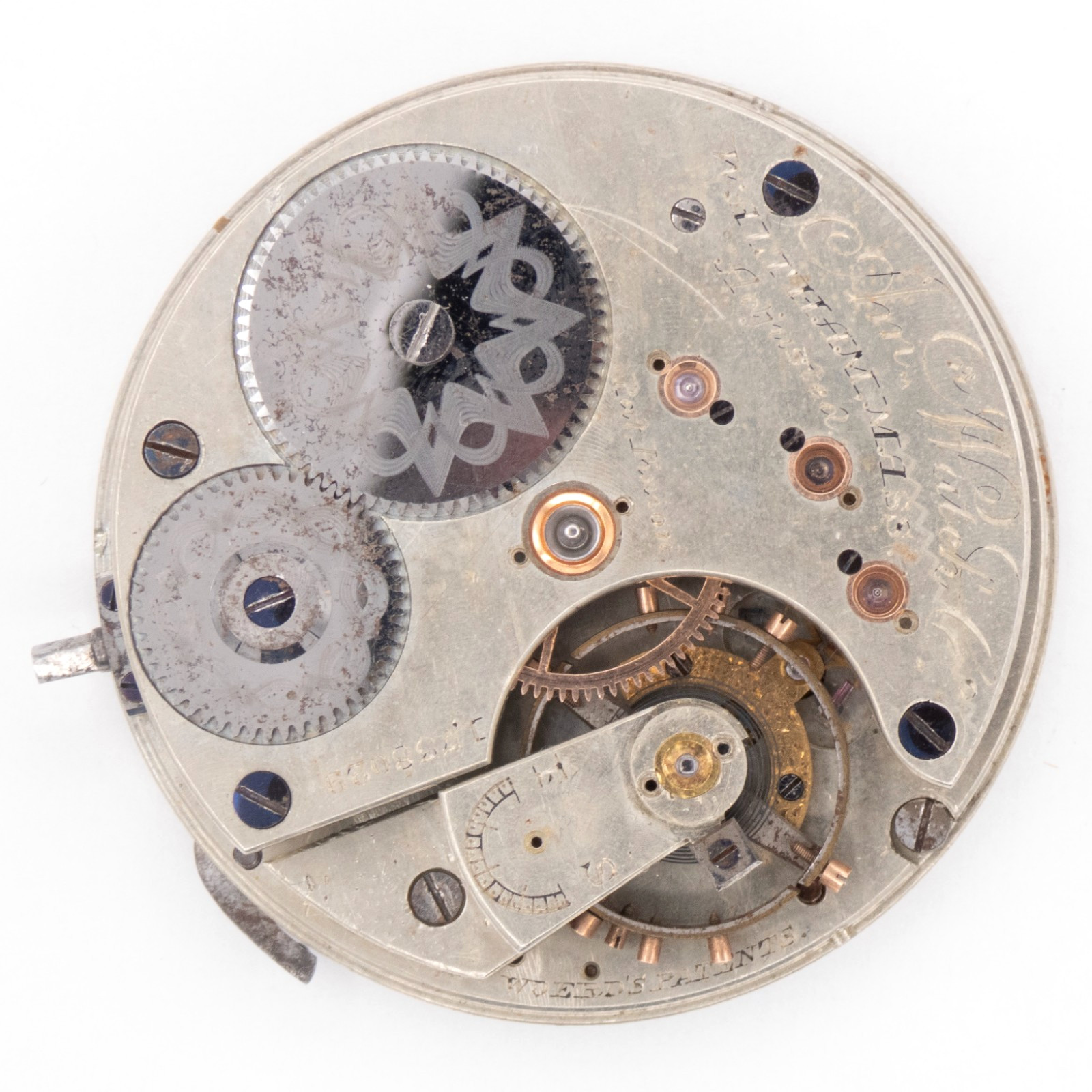 Partial Waltham Am. Watch Co. 16-Size 16-Jewel Antique Pocket Watch Movement