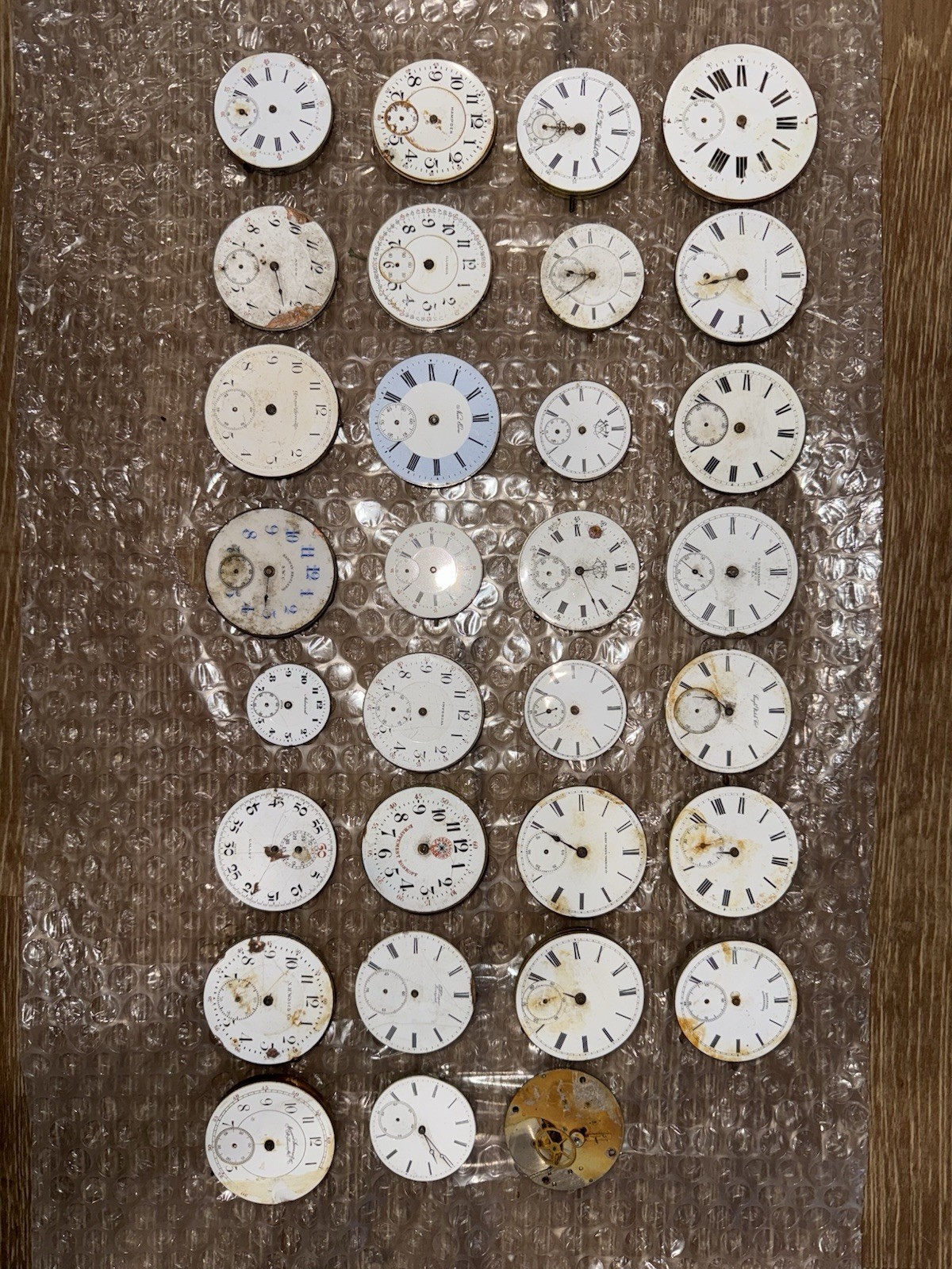 Vintage Lot Of 30 Pocket watch Movements Illinois NY Standard New Era Gallet