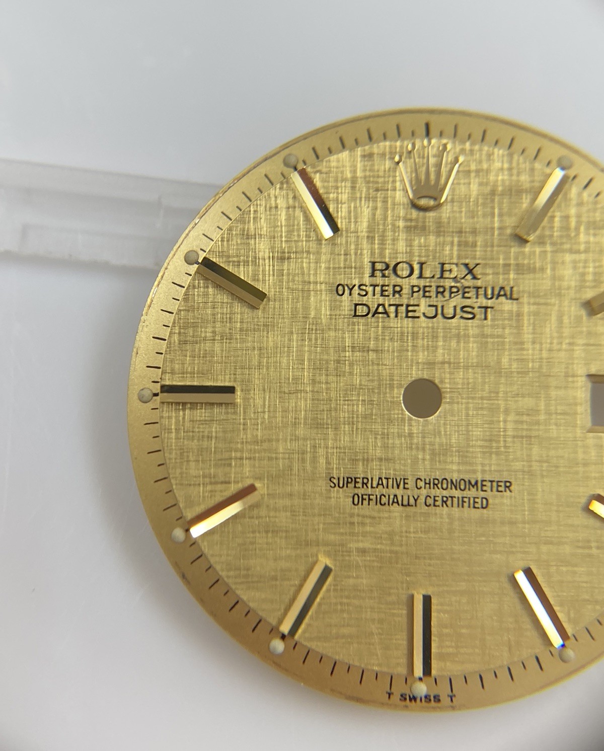 Original Rolex 36mm Datejust 1601 1603 Cal. 1565 Champagne Gold Linen Dial