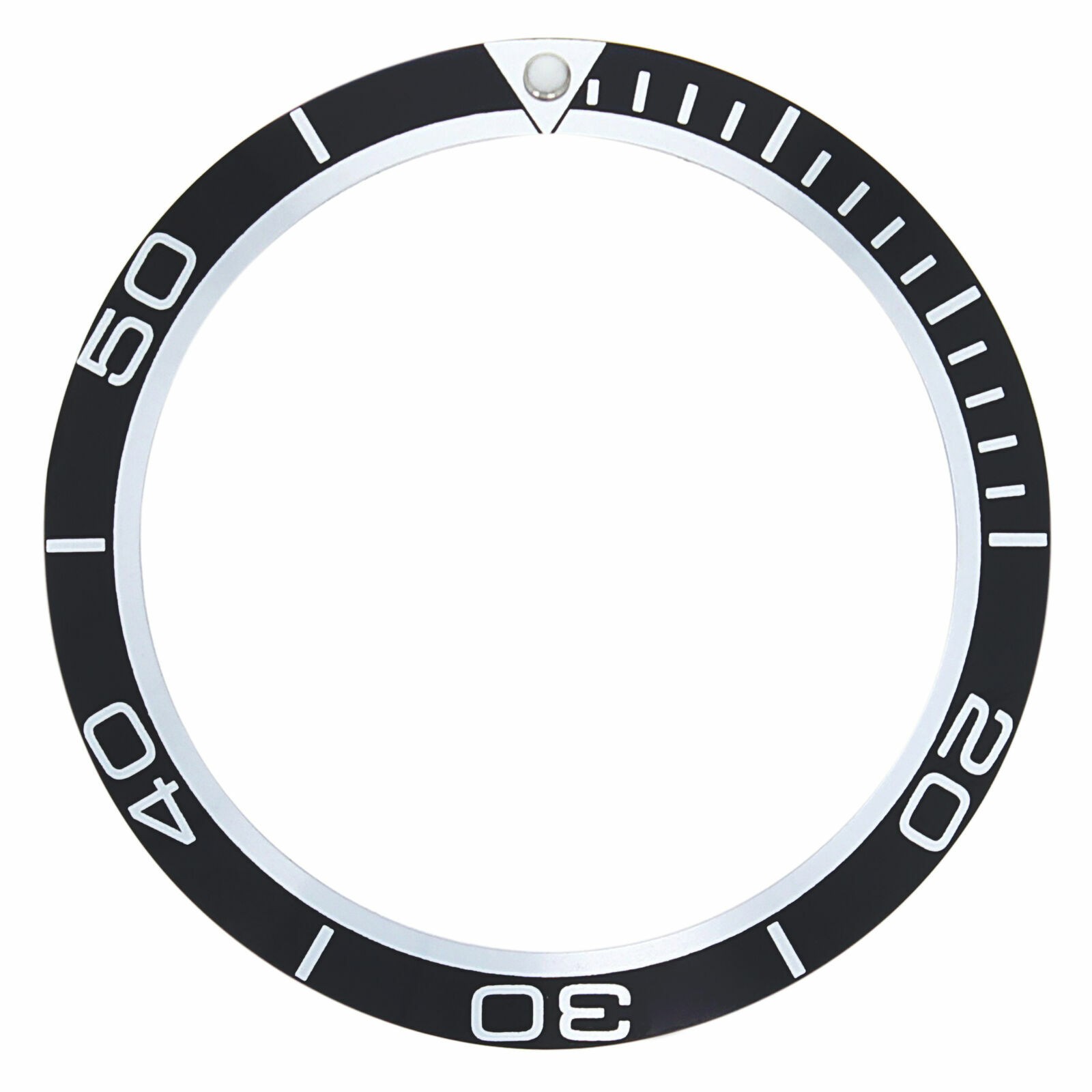ALLUMINUM BEZEL INSERT FOR 44MM CASIO MDV-106-1AV DIVER 200M WATCH QUARTZ BLACK