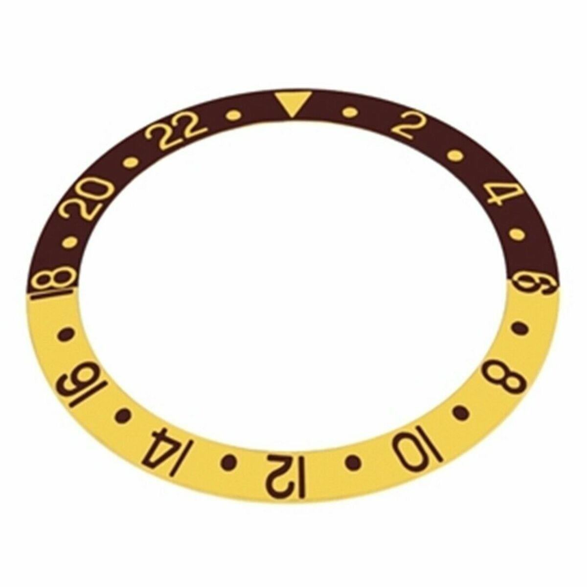 GMT Bezel Insert For Rolex GMT Master 1670, 1675, 16750 Brown/Gold Root Beer