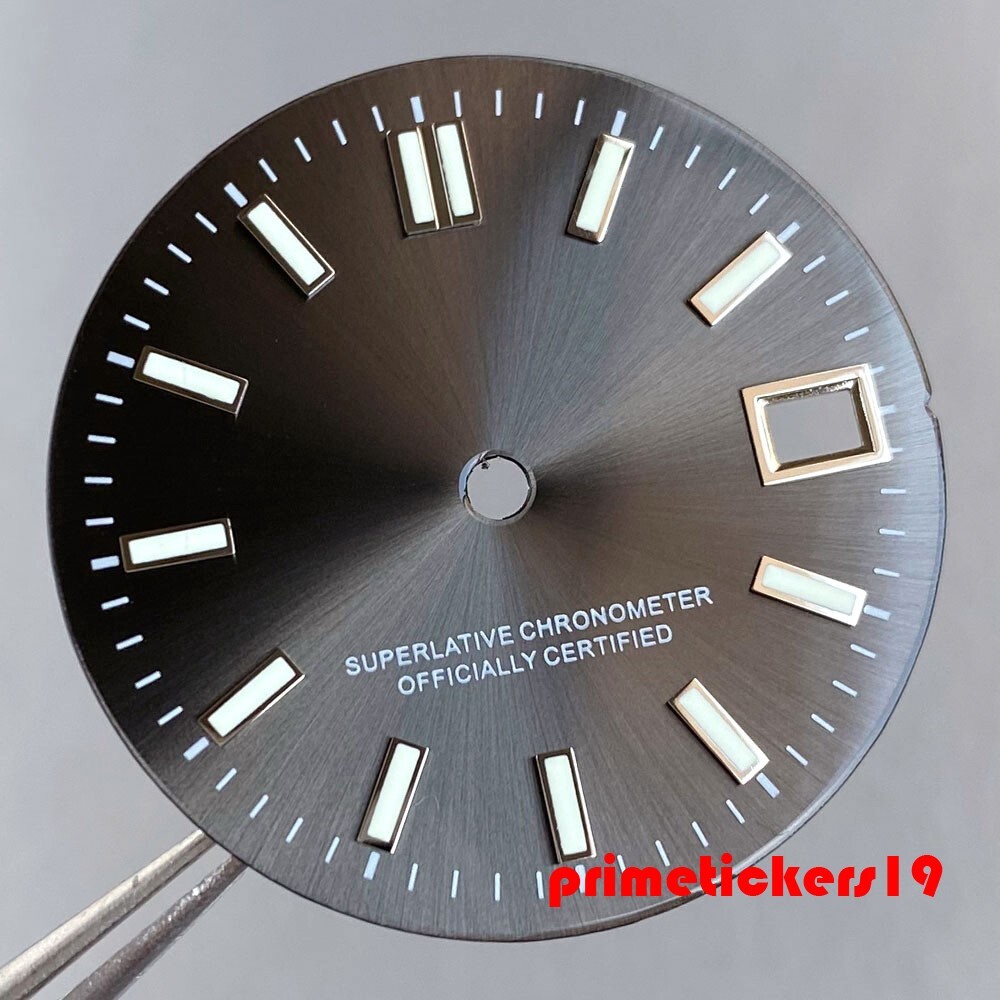 29mm NH35 Automatic Watch Dial+Hands Set Multicolor Face Date Luminous Sterile