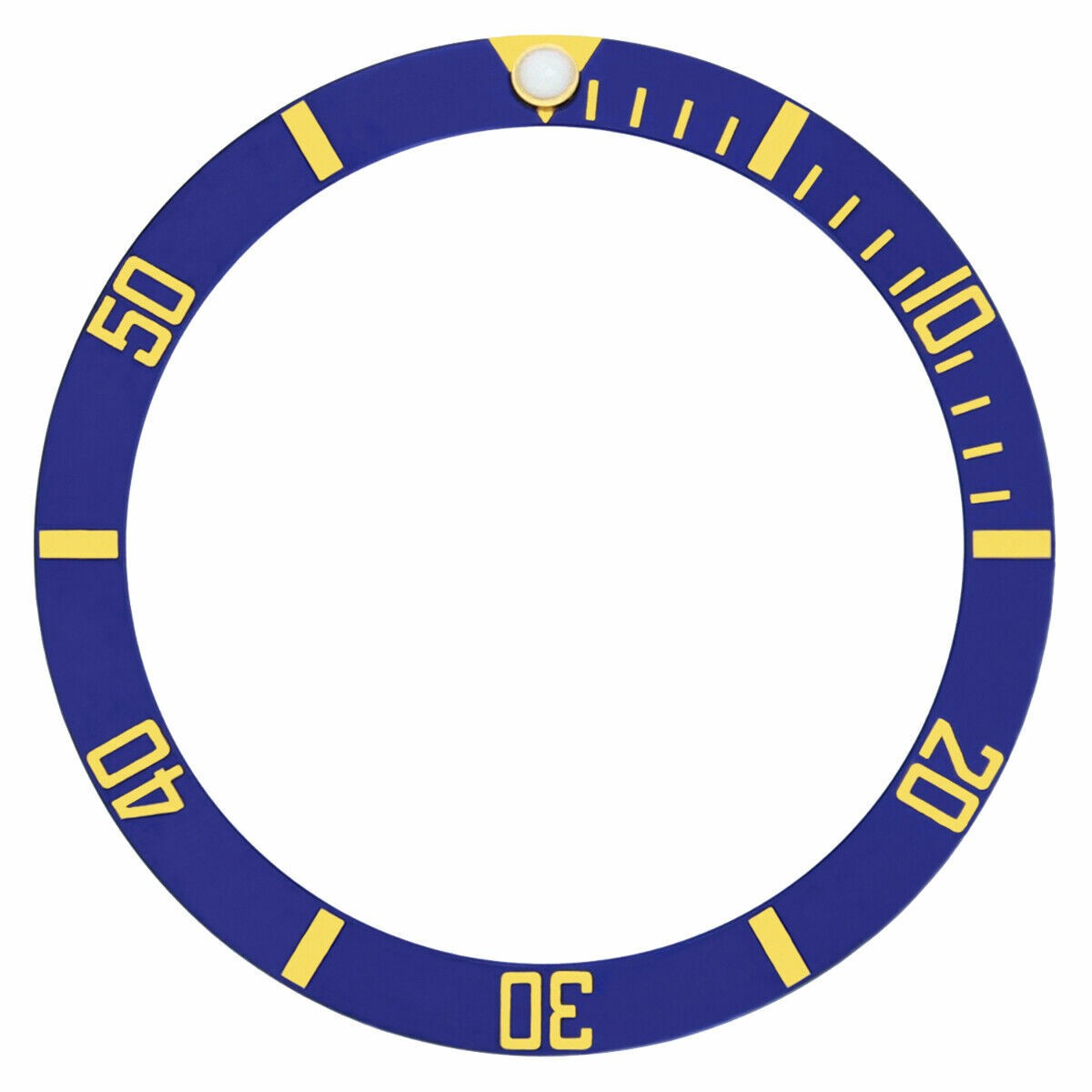 BEZEL INSERT ALUMINUM FOR ROLEX SUBMARINER BLUE 5508 5512 5513 1680 GOLD FONTS