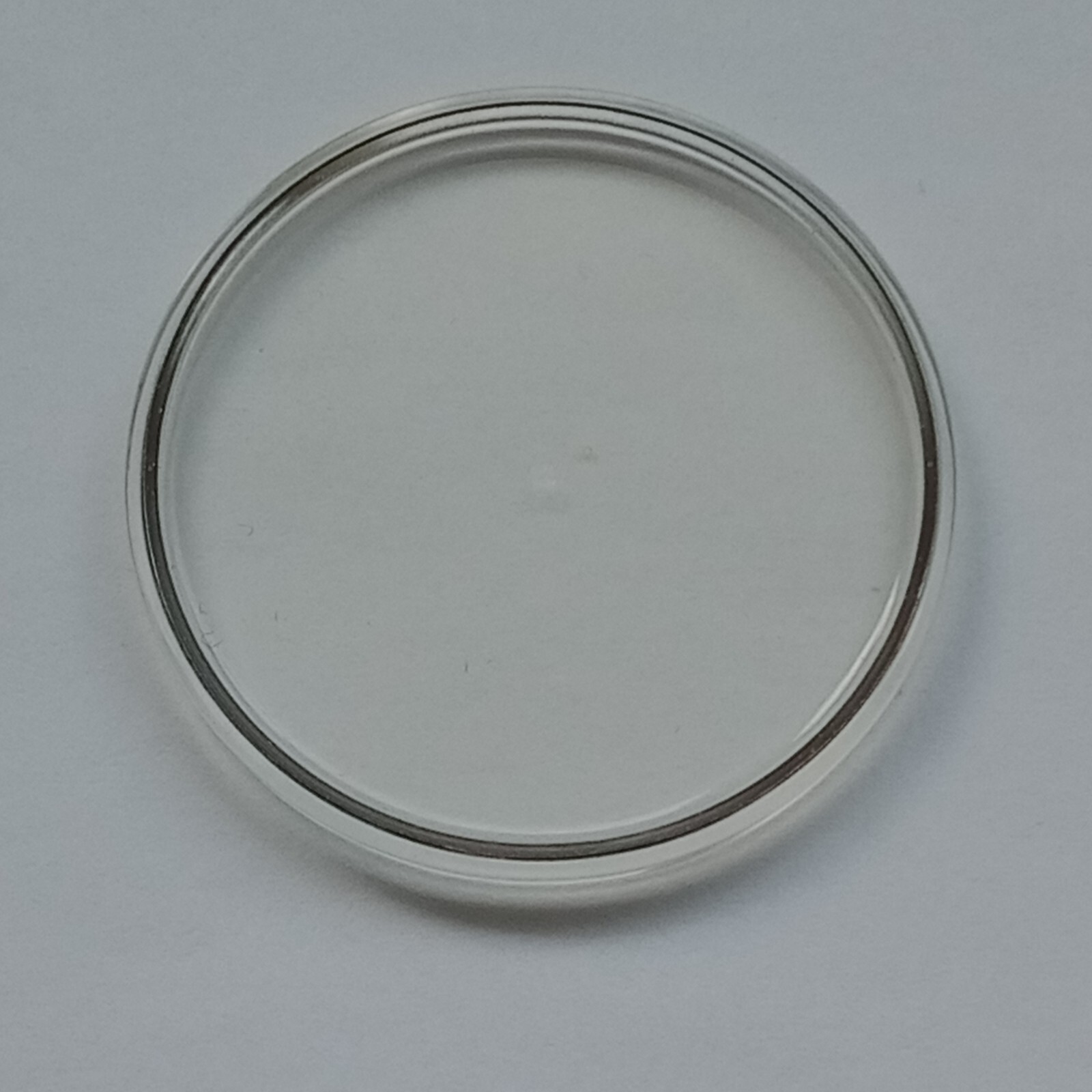Omega Vintage Plexi Flat Glass with Logo 25.5 mm Parts Swiss Made