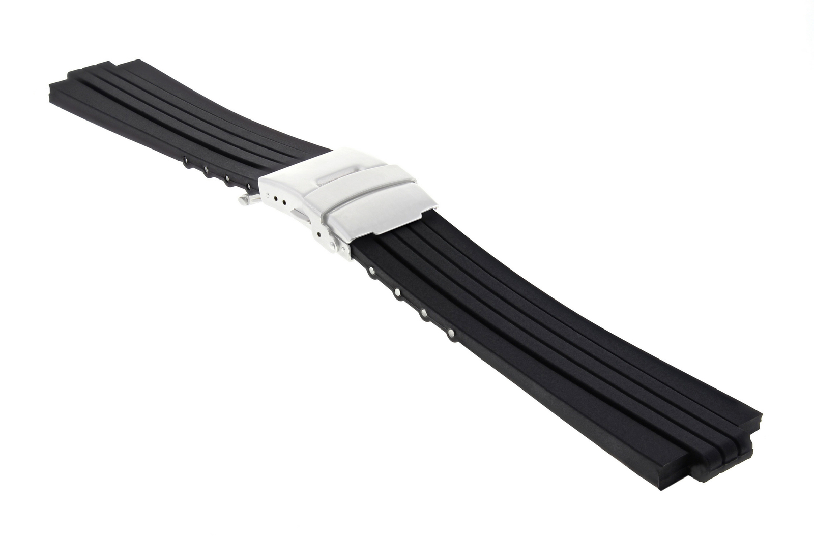 24MM SILICONE RUBBER DIVER STRAP BAND FOR ORIS TT1 F1 WILLIAMS BLACK CHRONO T/QY