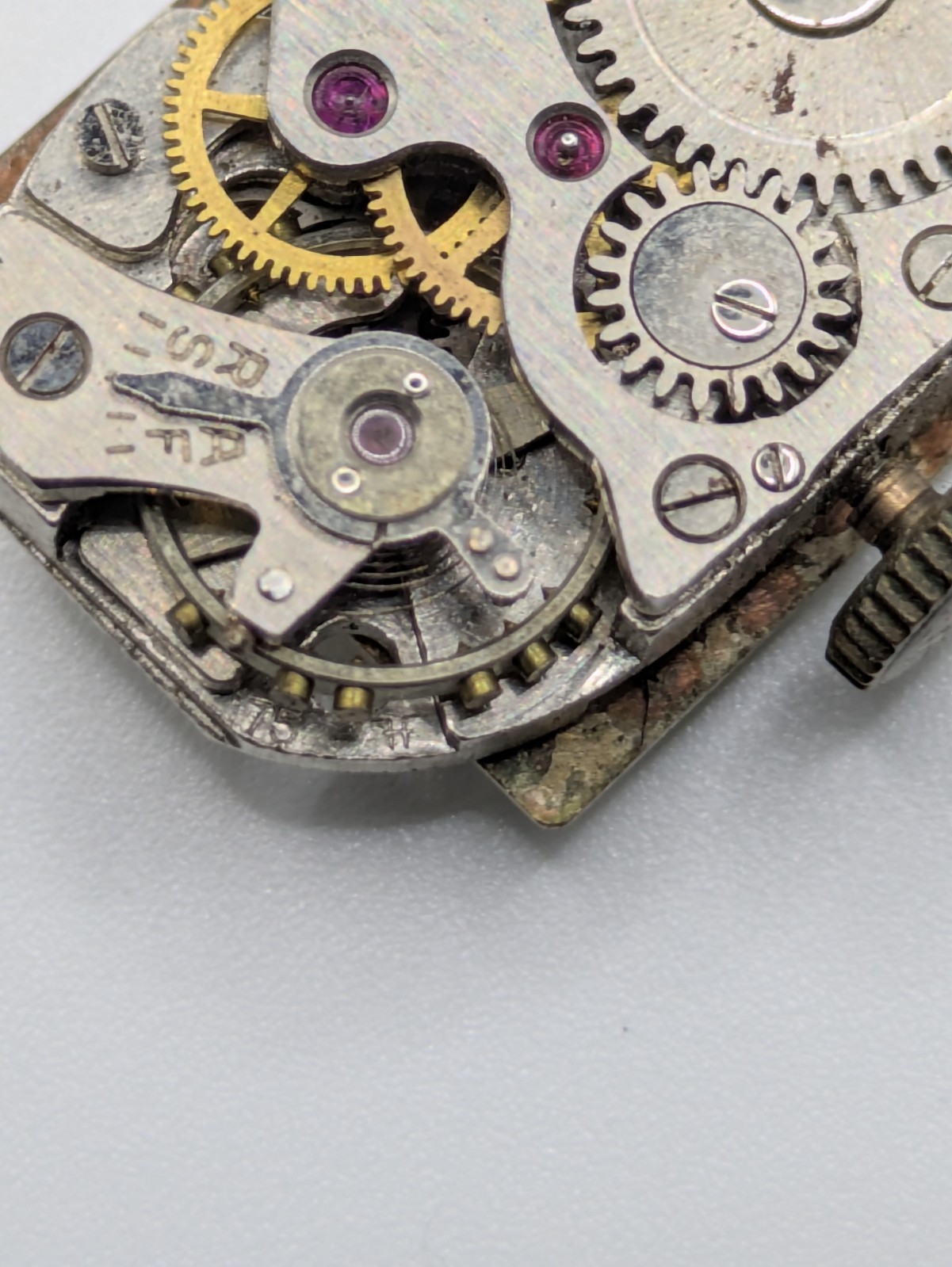 Binesa FHF 75 Manual Wind Watch Movement Swiss 17 Jewels Parts Repair 15.6mm