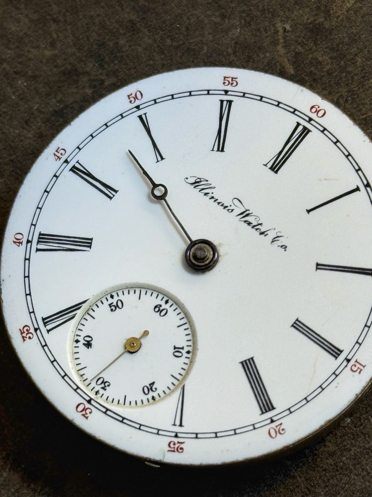 Antique Illinois Watch Company Springfield American Pocket Watch Movement Repair