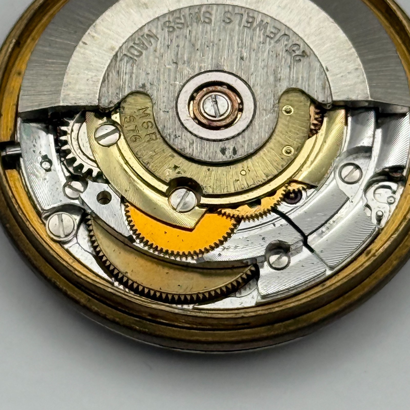 MSR S76/28 Watch Movement Garrard Date 21 Jewels Automatic Vintage Parts 30.5mm