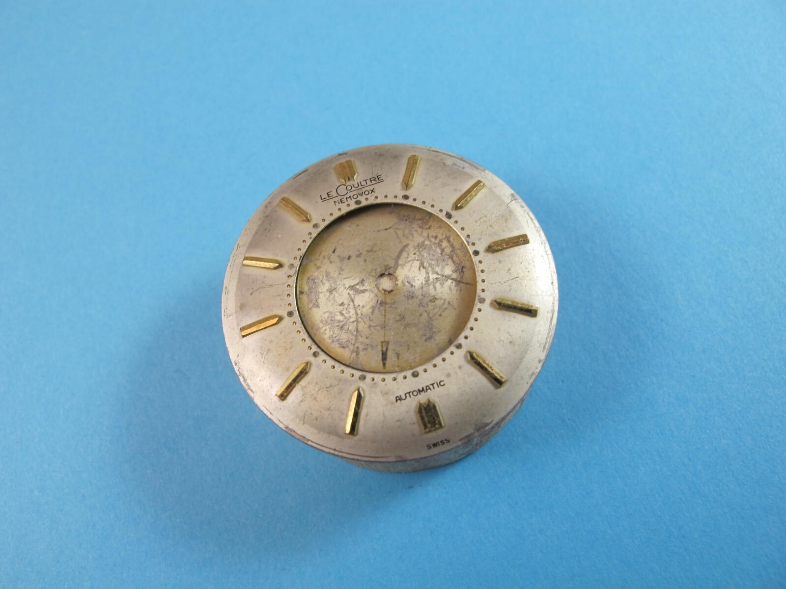 LECOULTRE AUTOMATIC CALIBER 815 MEMOVOX DIAL SET DATED 1958 FOR YELLOW CASE