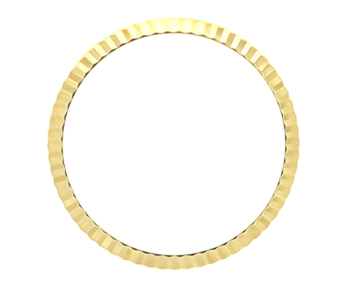 FLUTED BEZEL FOR ROLEX WATCH LADY 26MM DATEJUST 6517 6919 69173 69273 18KY GOLD
