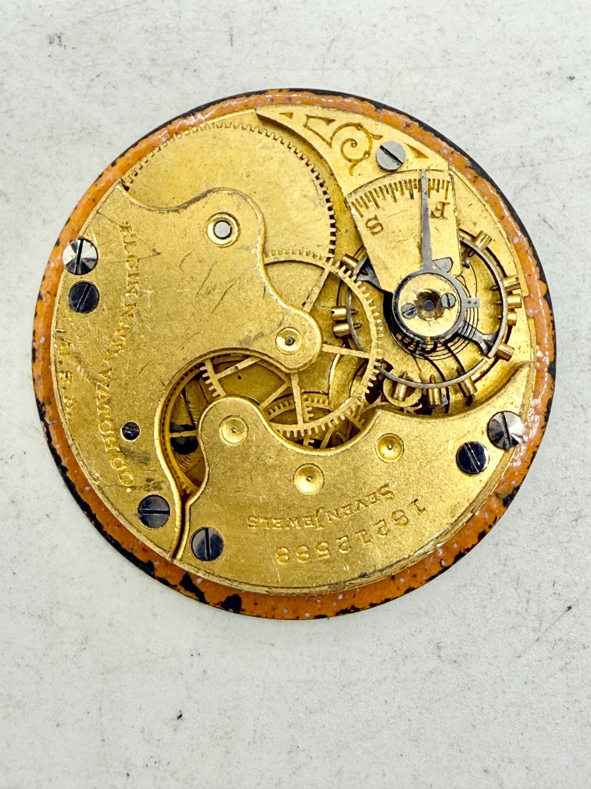 Antique 1915 6s Elgin Grade 289 Pocket Watch Movement